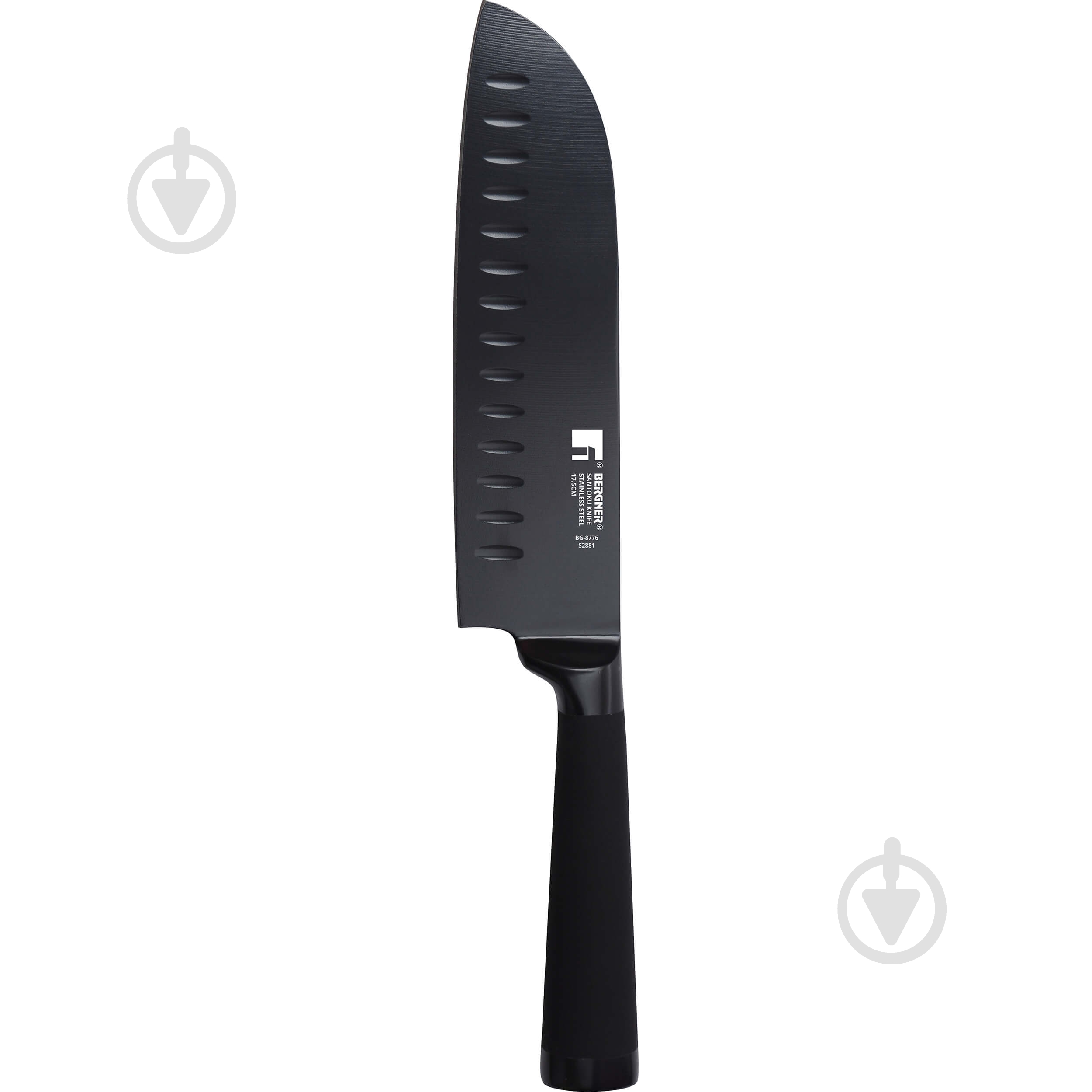 Нож сантоку Bergner Blackblade 17,5 см BG-8776 - фото 1