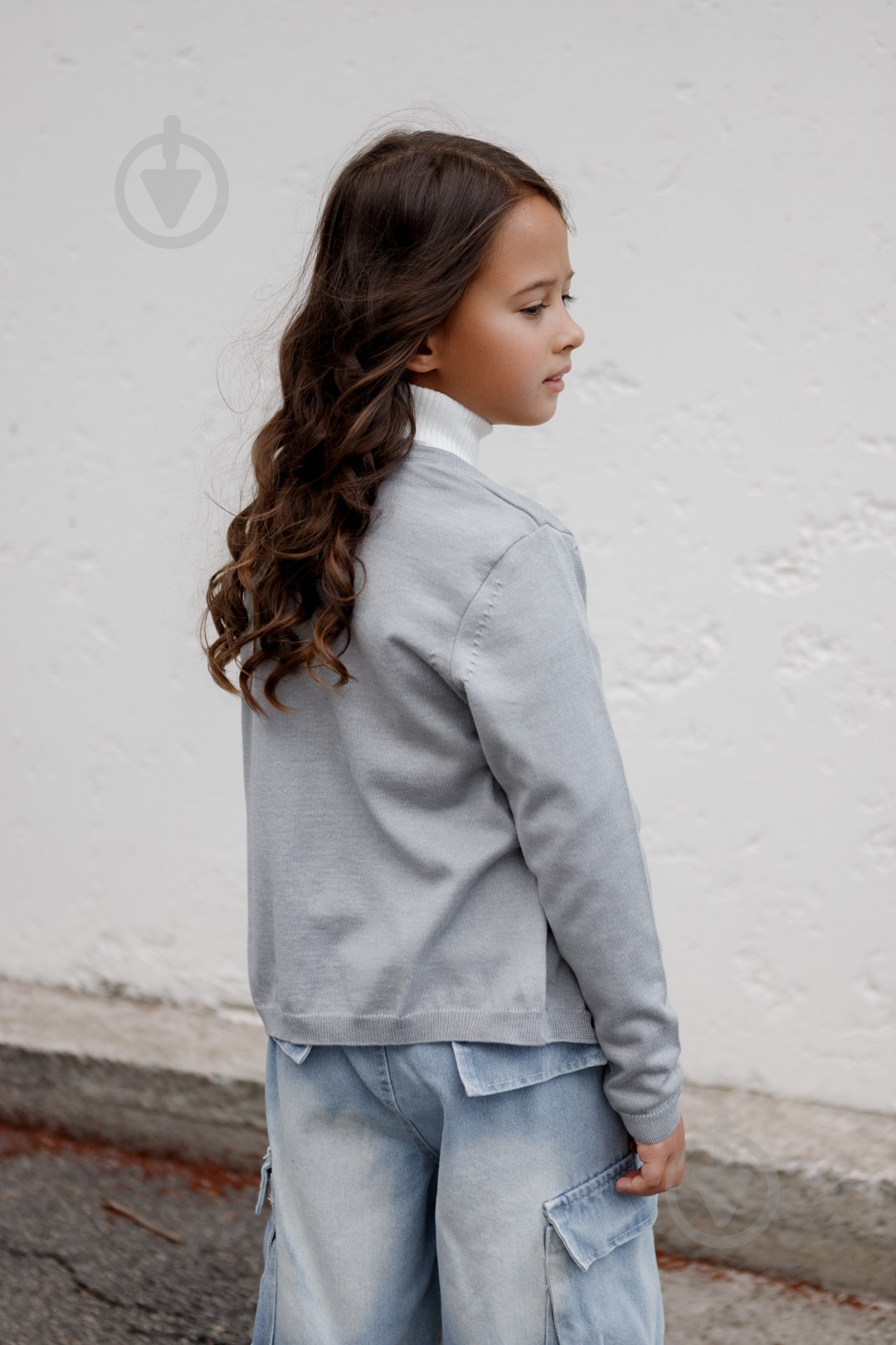 Кофта для девочки ART KNIT Дженис р.122 серый - фото 8