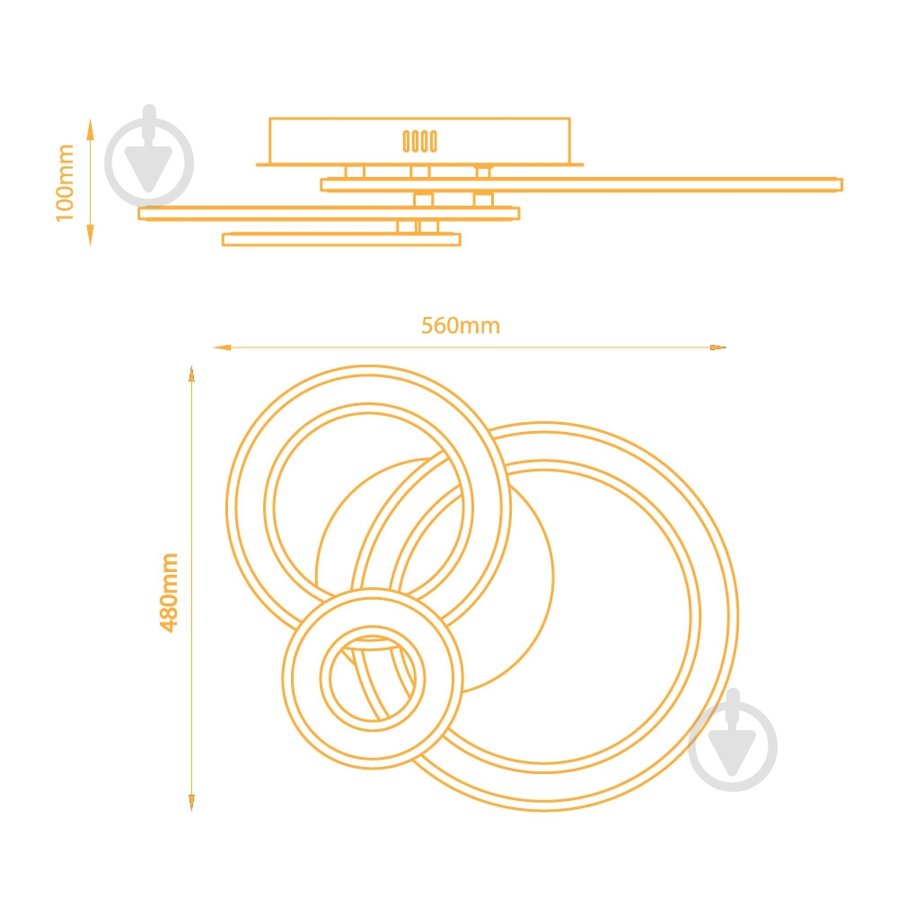 Светильник светодиодный LightMaster СЕ2230 Runa R 115 Вт белый 3000-6500 К - фото 4