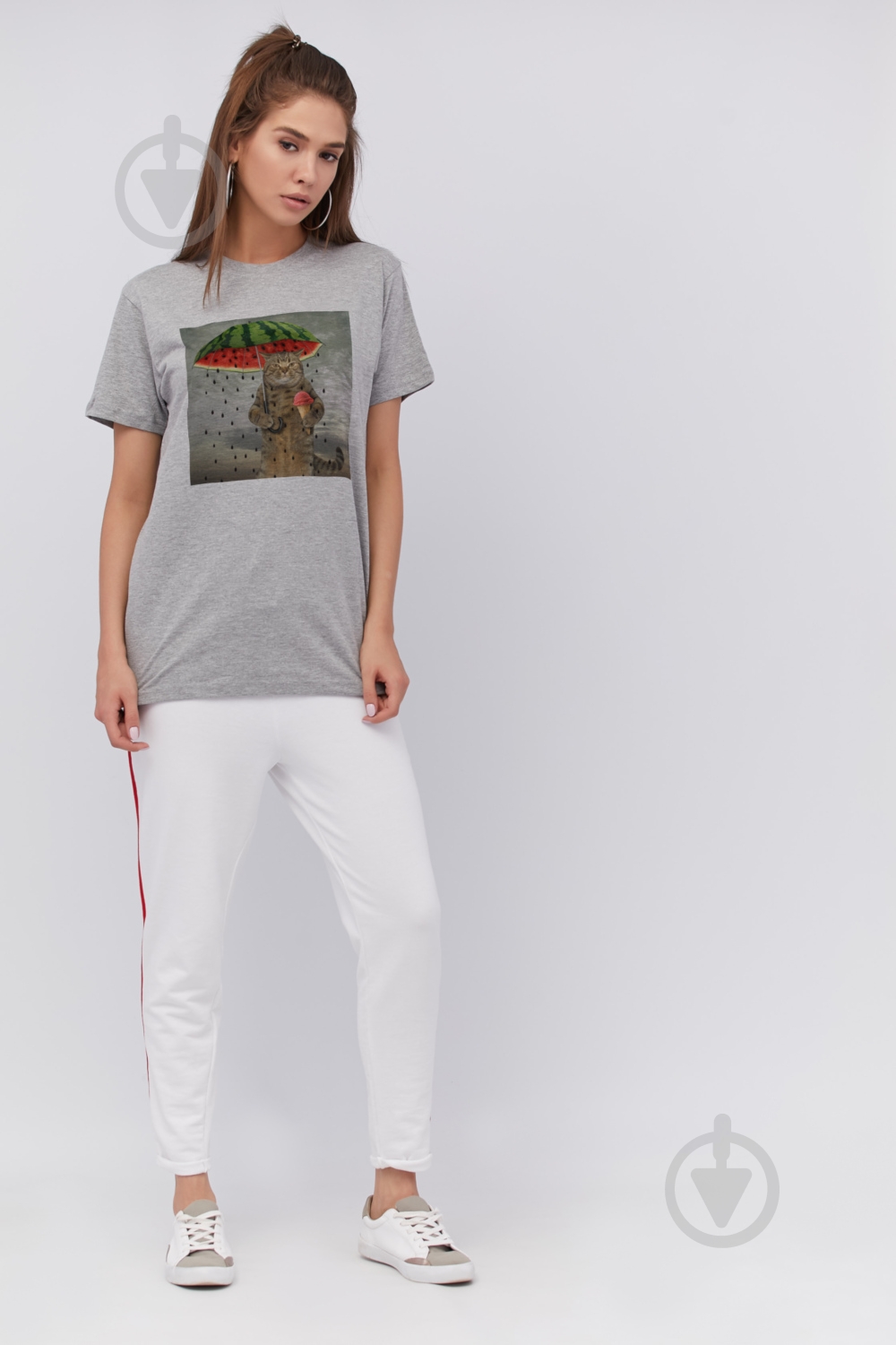 Футболка YAPPI Oversize WG3090 р.M серый - фото 2