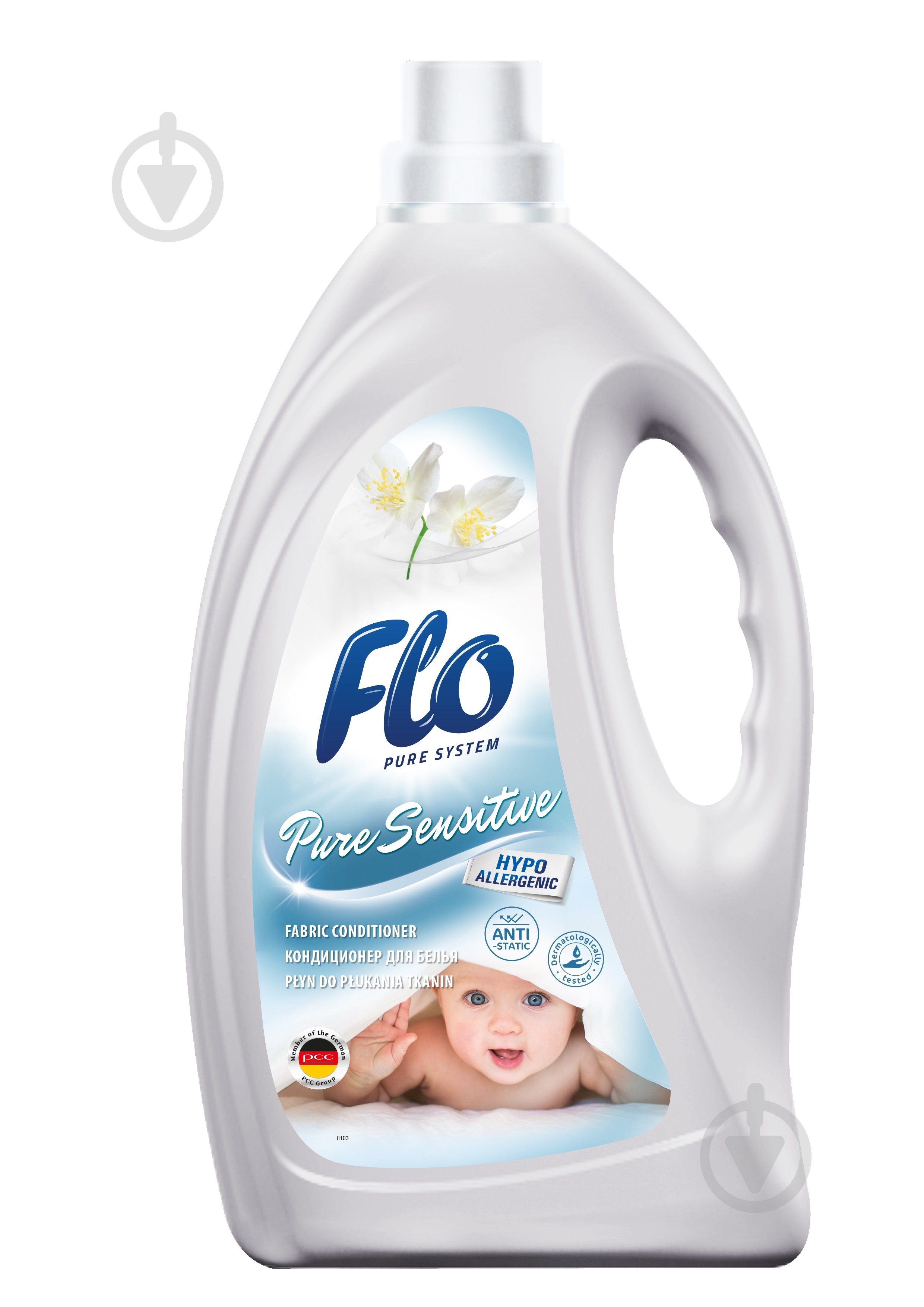 Кондиционер-ополаскиватель Flo Pure Sensitive 2 л - фото 1 Кондиционер-ополаскиватель Flo Pure Sensitive 2 л - фото 1