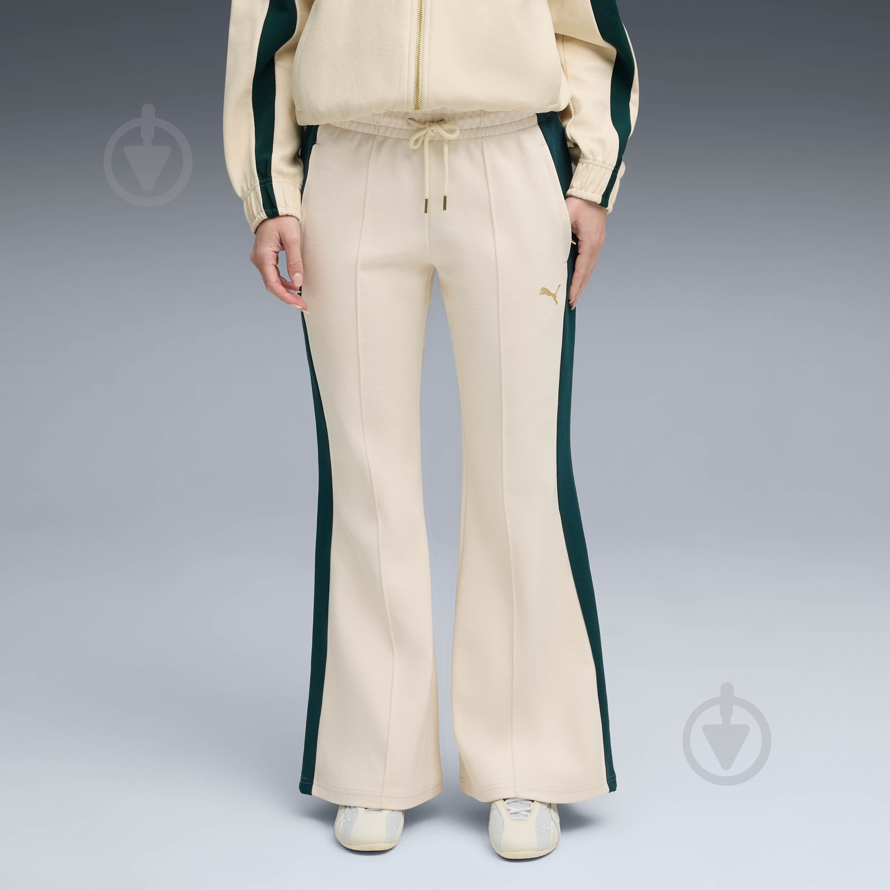 Брюки Puma T7 Flared Pants 63213887 р. S белый - фото 1