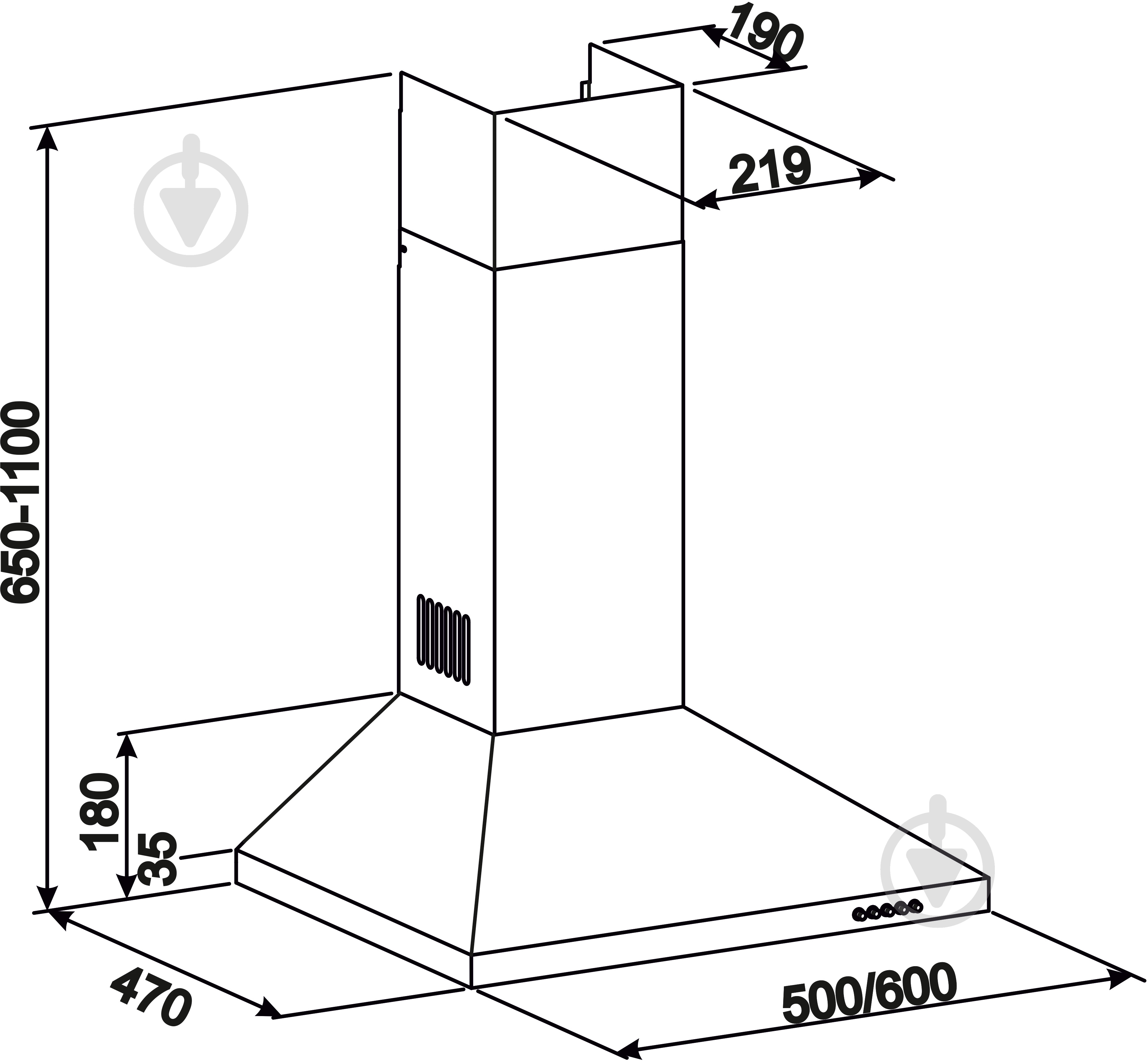 Вытяжка Eleyus Kent 700 50 BL - фото 12 Вытяжка Eleyus Kent 700 50 BL - фото 12