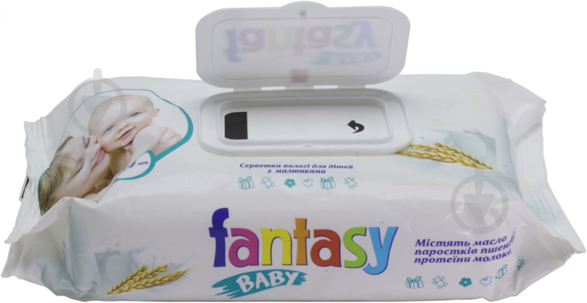 Вологі серветки Fantasy протеїни молока і паростки пшениці 64 шт. - фото 2