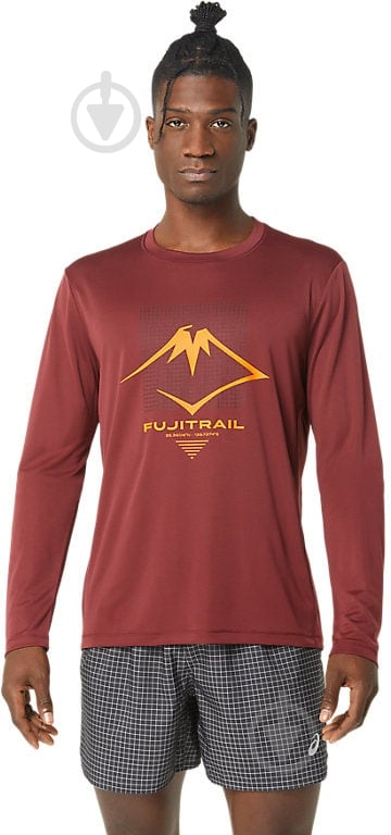 Футболка Asics FUJITRAIL LOGO LS TOP 2011C720-604 р.2XL красный - фото 1