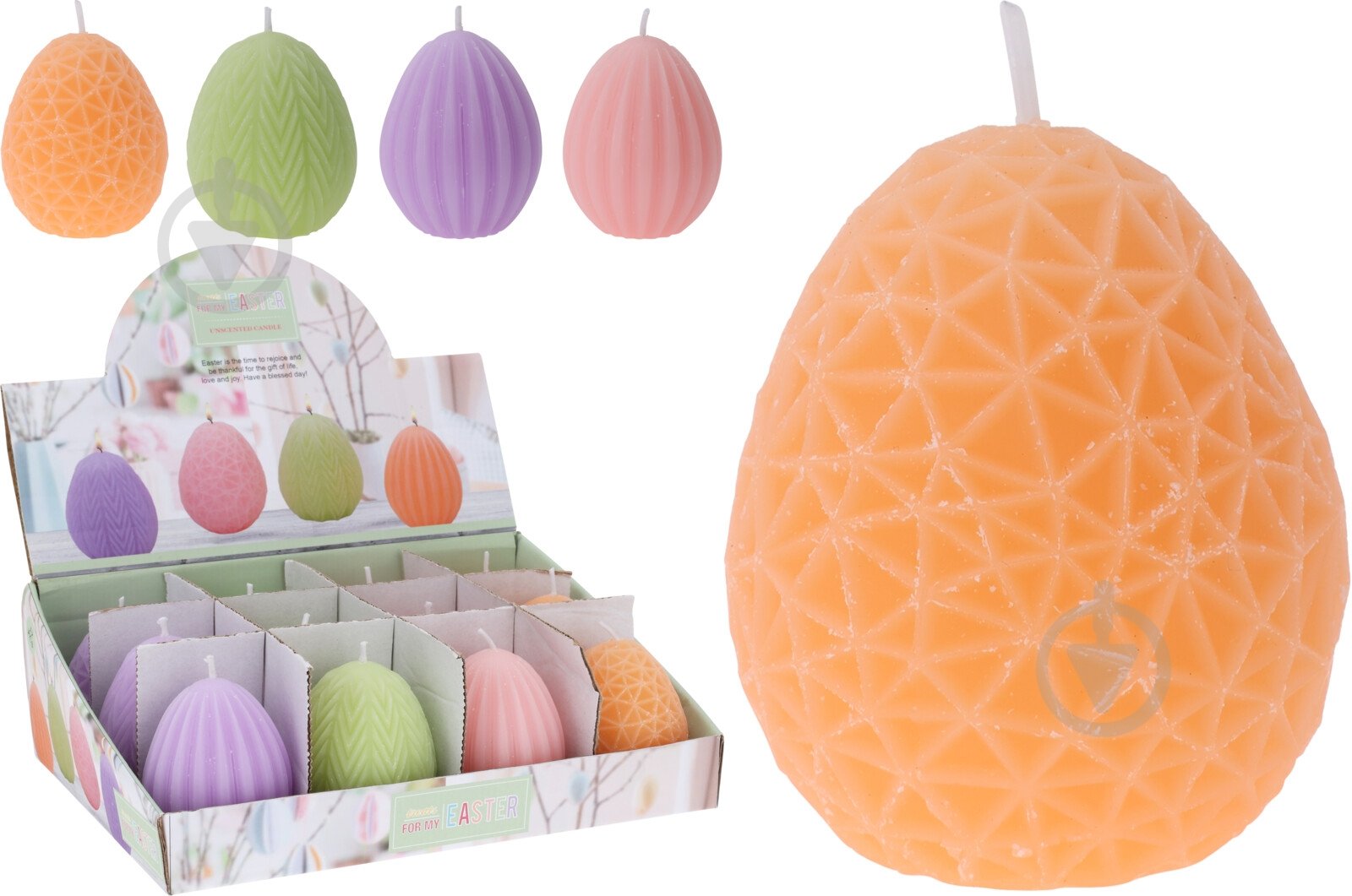 Свеча яйцо 5X7 см - фото 1