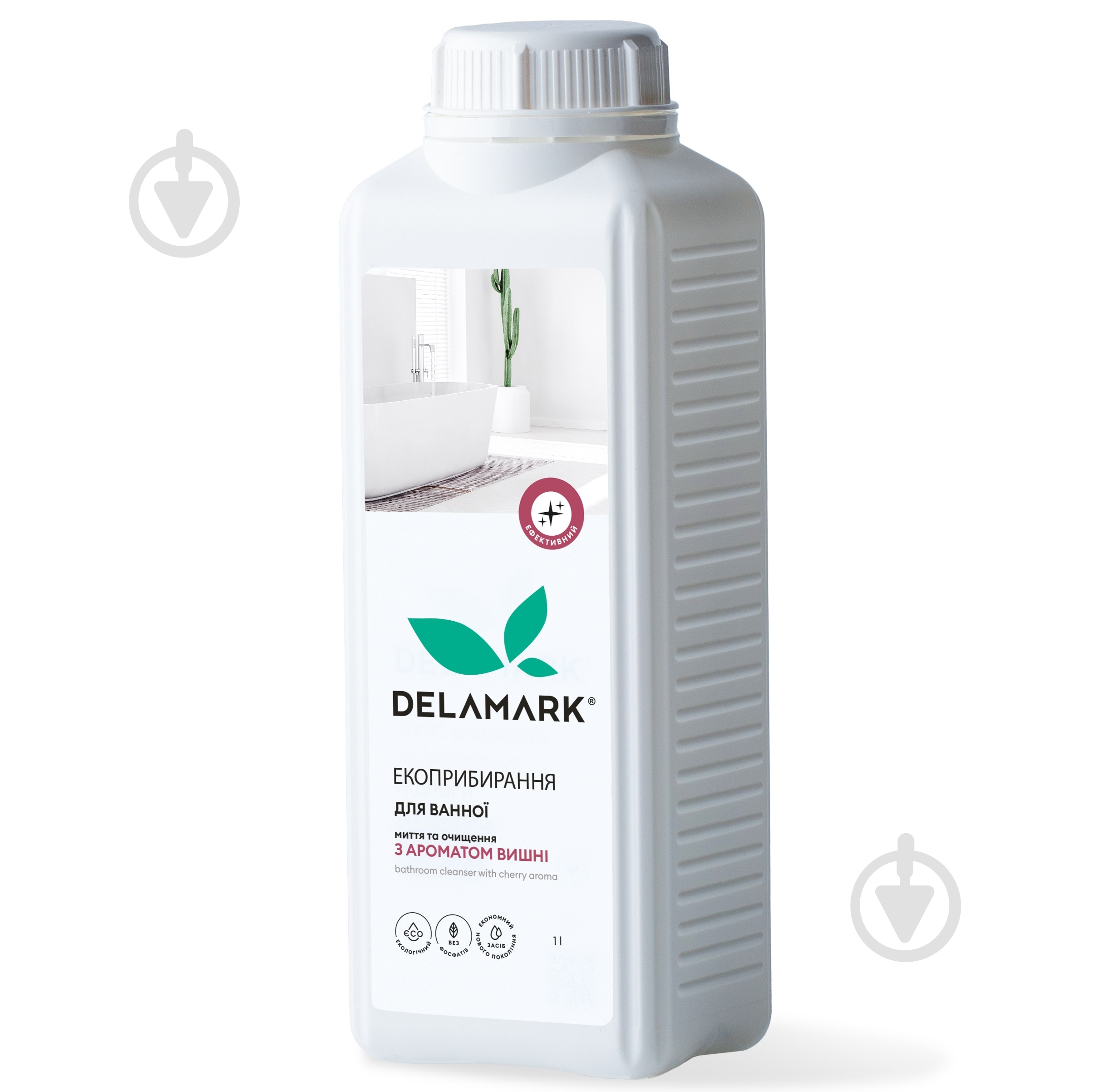 Миючий засіб DeLaMark для ванної кімнати з ароматом вишні 1 л - фото 1