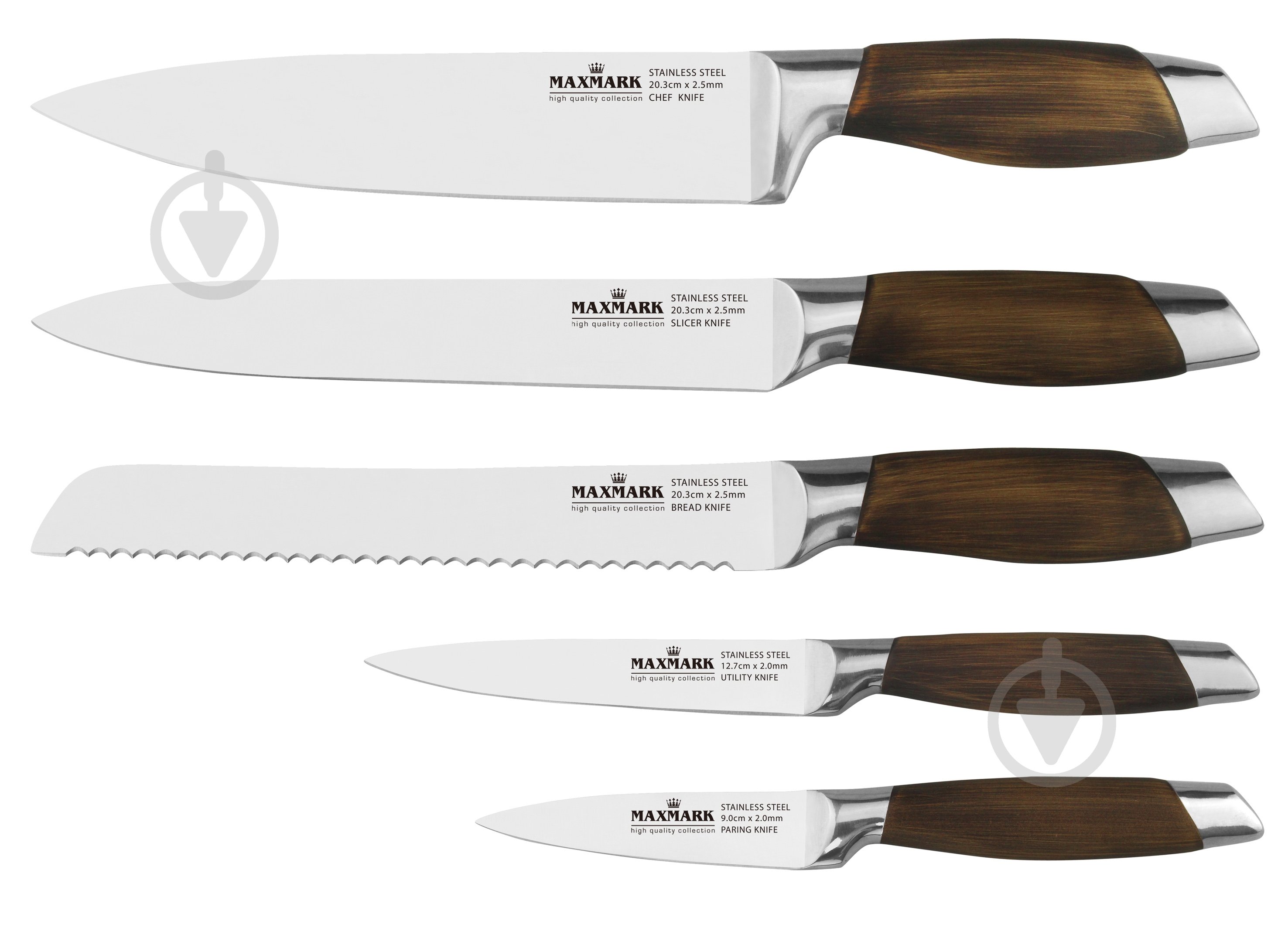 Набор ножей на подставке Maxmark 6 предметов MK-K09 - фото 2