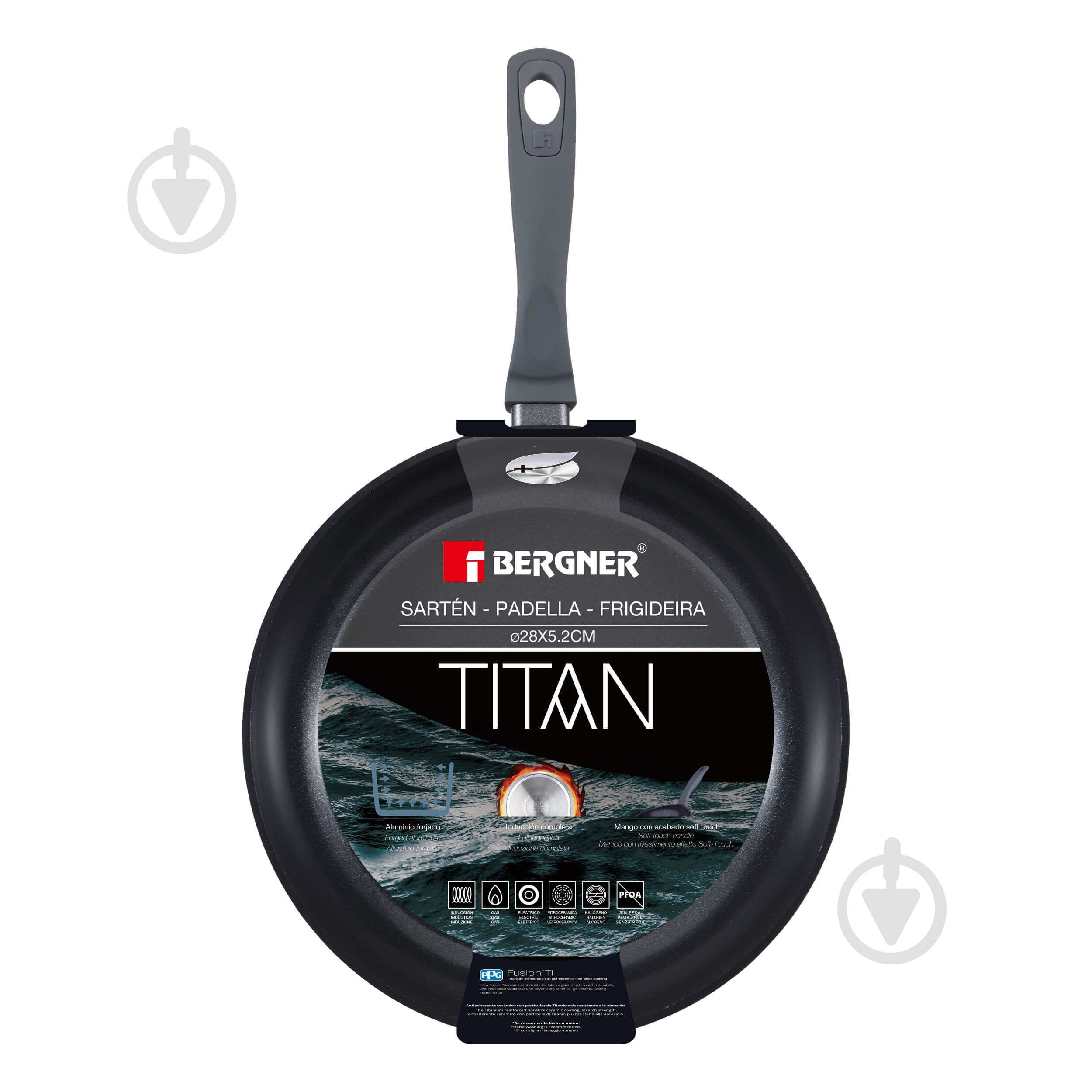 Сковорода Bergner Titan 28 см BG-7927-GY - фото 5