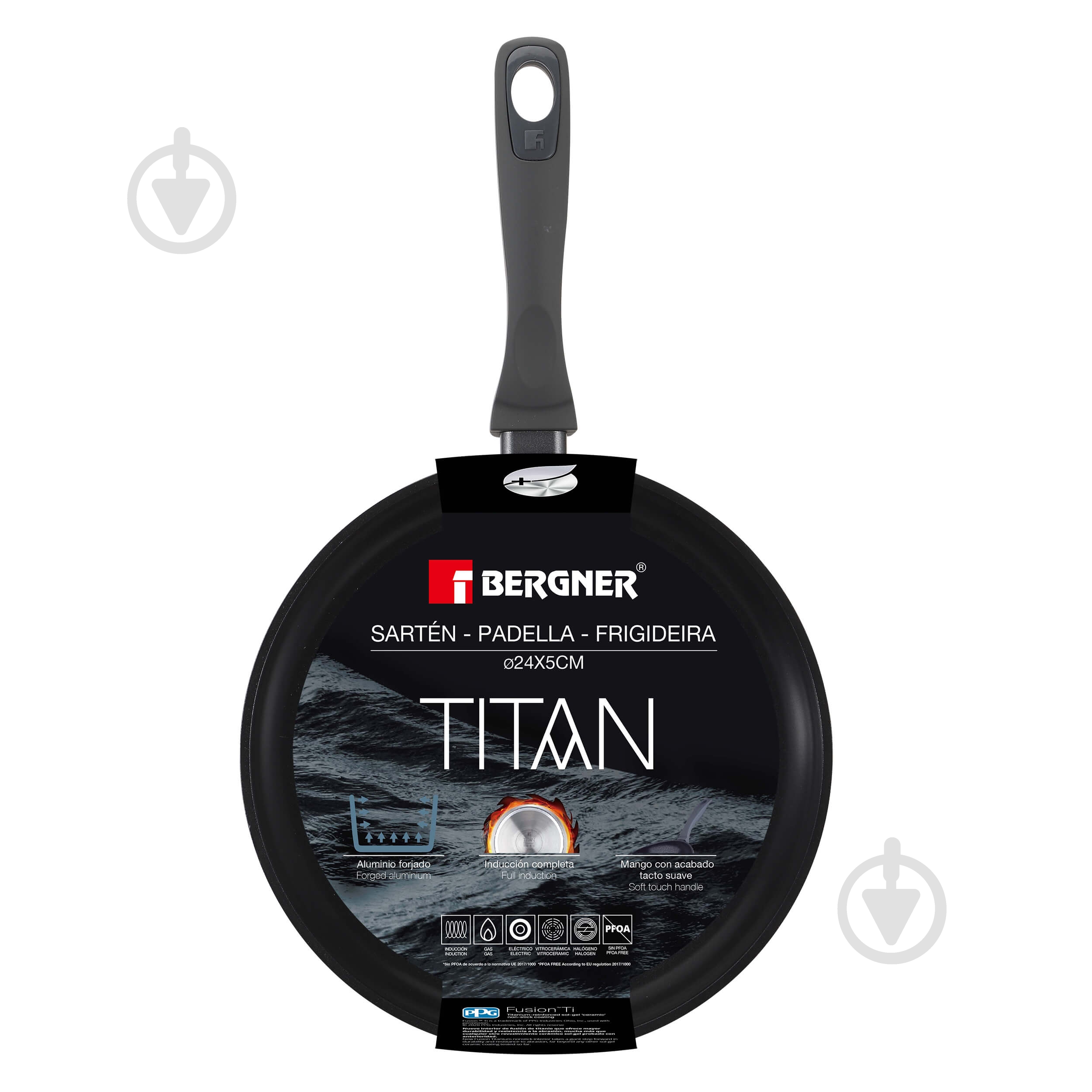 Сковорода Bergner Titan 24 см BG-7926-GY - фото 5