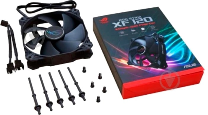Вентилятор для корпуса Asus ROG Strix XF 120 (STRIX XF120/BK) - фото 2 Вентилятор для корпуса Asus ROG Strix XF 120 (STRIX XF120/BK) - фото 2
