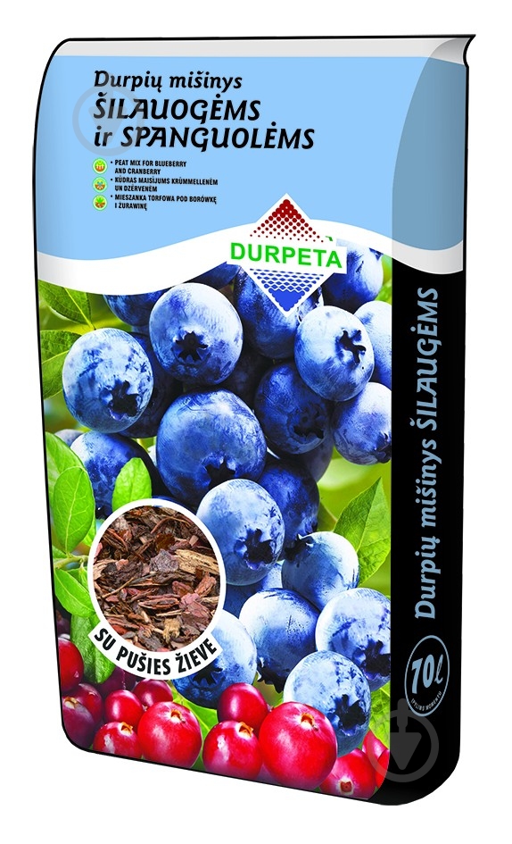 Грунтосмесь Durpeta для голубики и клюквы 70 л - фото 1 Грунтосмесь Durpeta для голубики и клюквы 70 л - фото 1