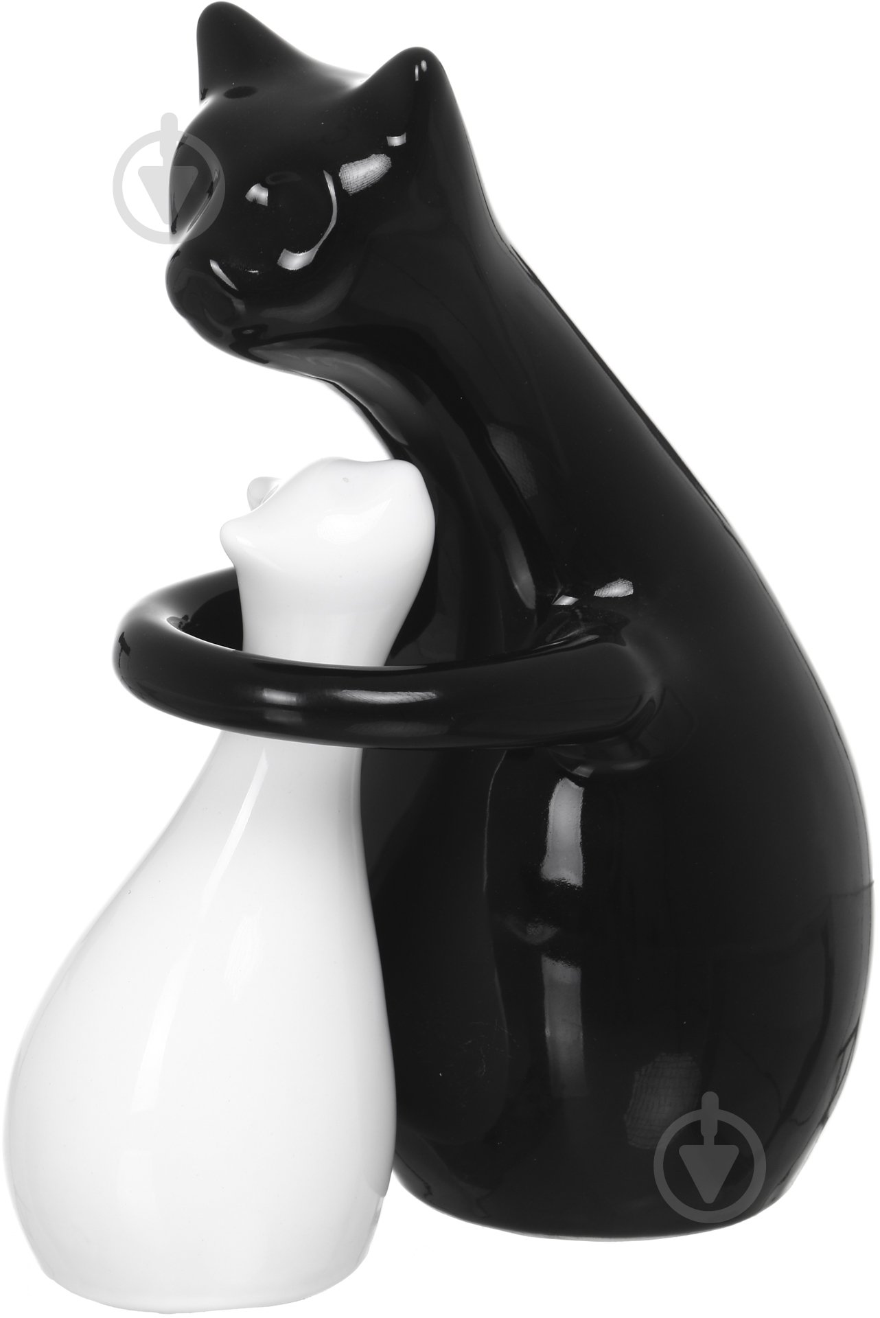 Статуэтка Eterna пара кошек 3791 А 24х11х17,5 см черный с белым - фото 1