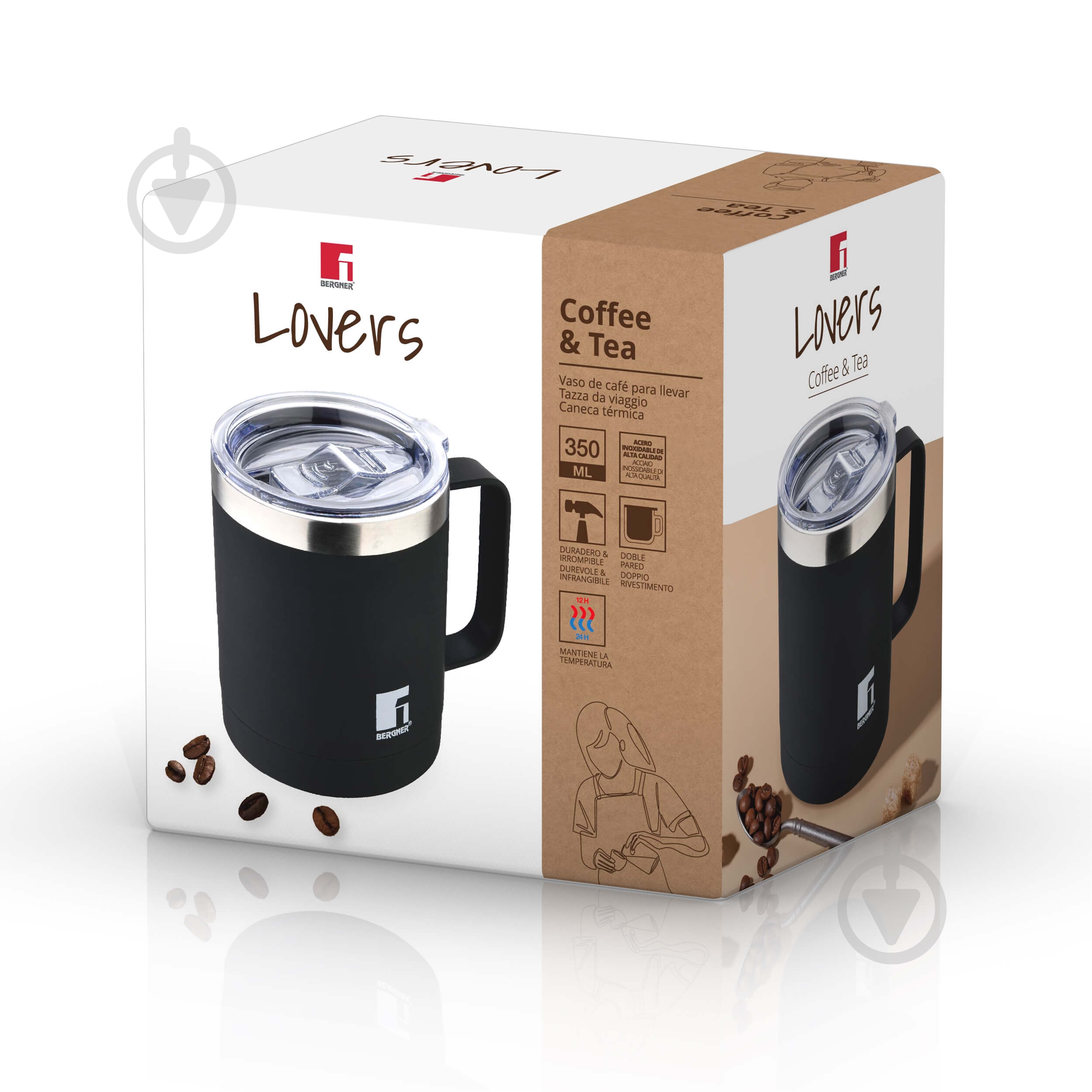 Термочашка Bergner Coffee & tea lovers 350 мл BG-37788-BK - фото 5 Термочашка Bergner Coffee & tea lovers 350 мл BG-37788-BK - фото 5
