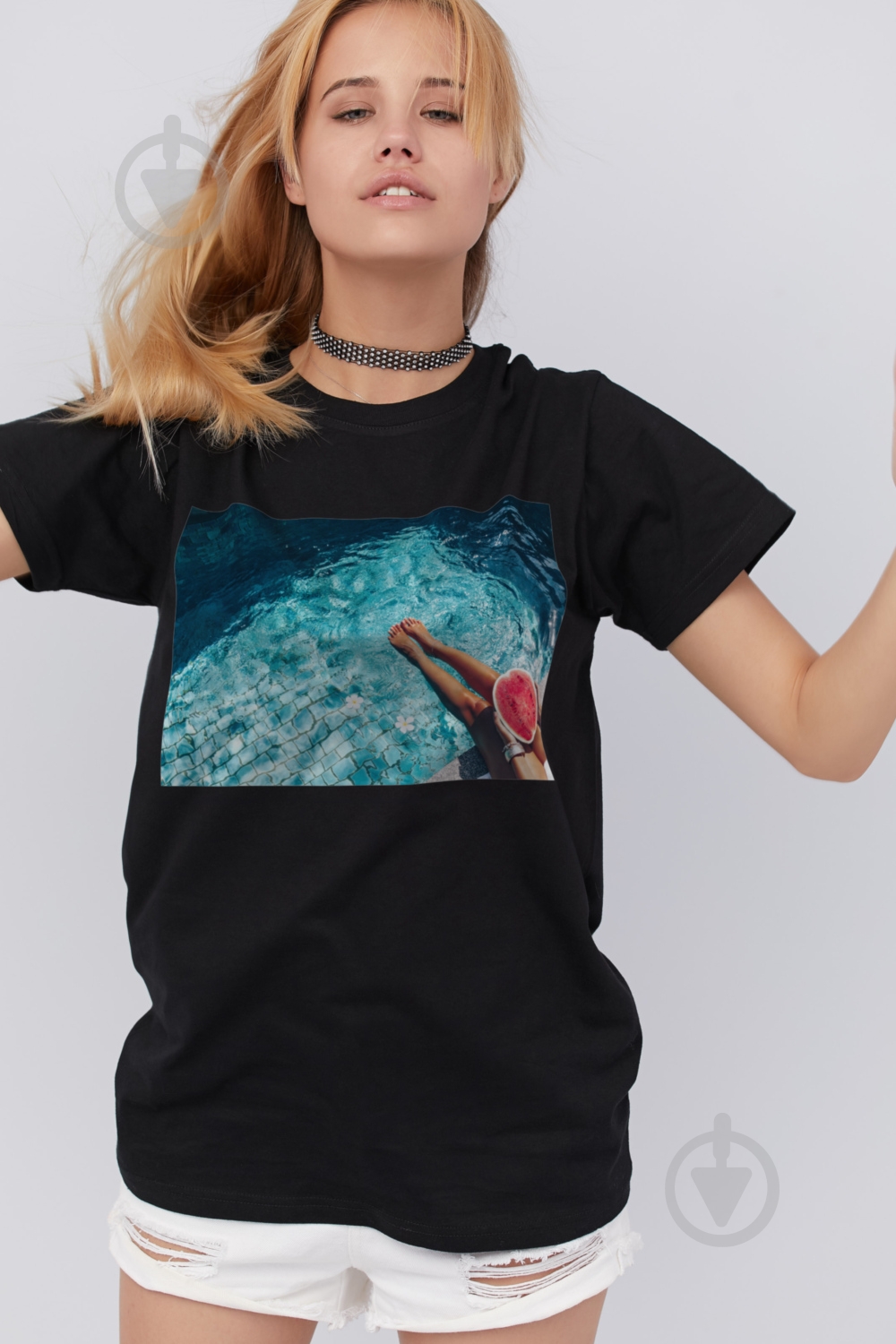 Футболка YAPPI Oversize WB3046 р.S черный - фото 1
