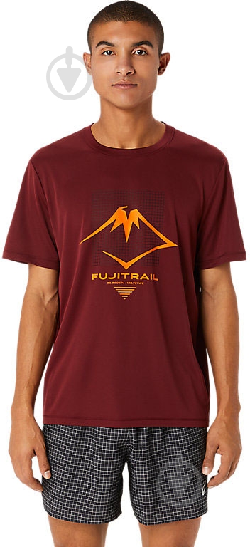 Футболка Asics FUJITRAIL LOGO SS TOP 2011C381-600 р.XL красный - фото 1