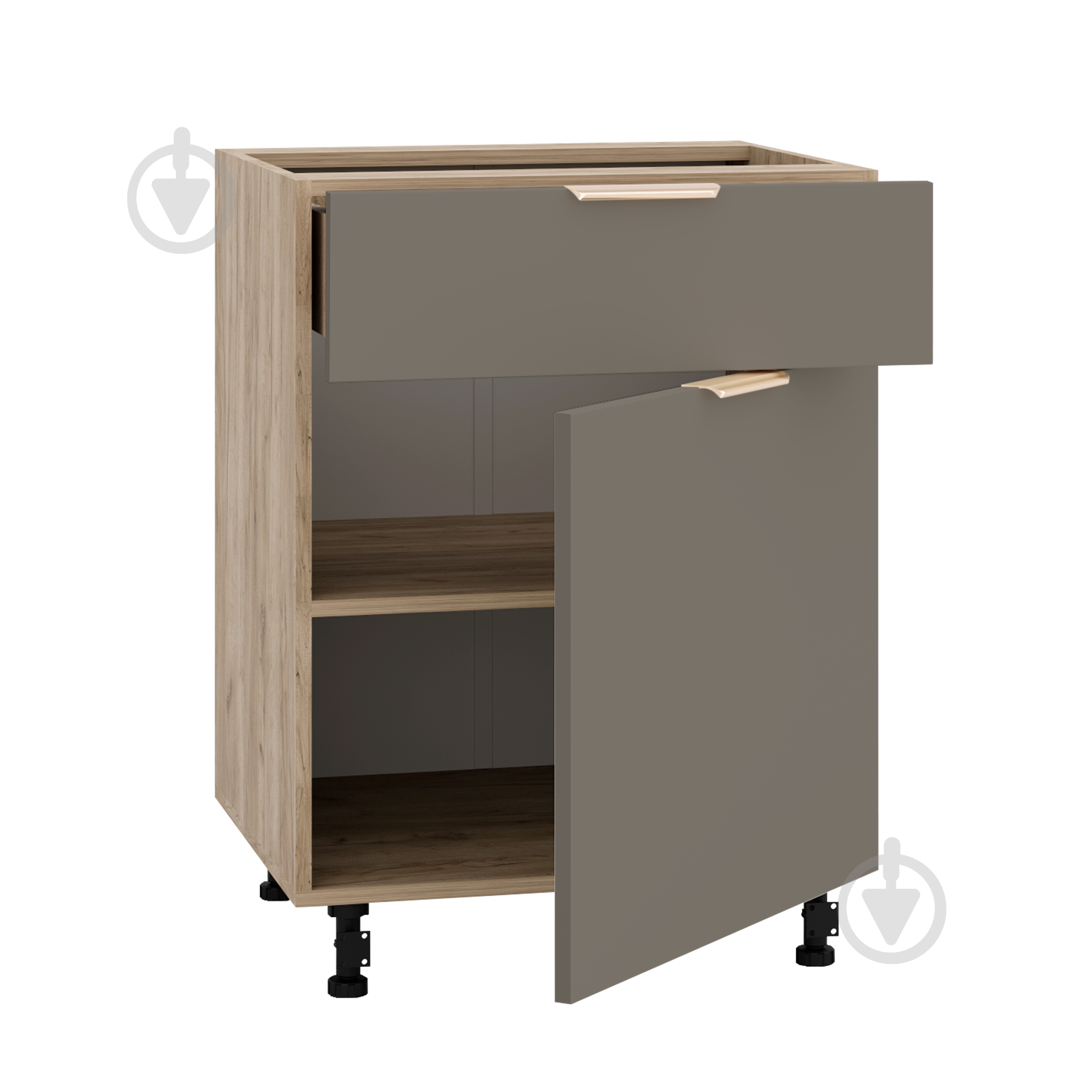 Тумба нижня Ня1 60/82 (1я+1ф) MC Natura Товтри тауп грей/дуб крафт сірий LuxeForm - фото 2