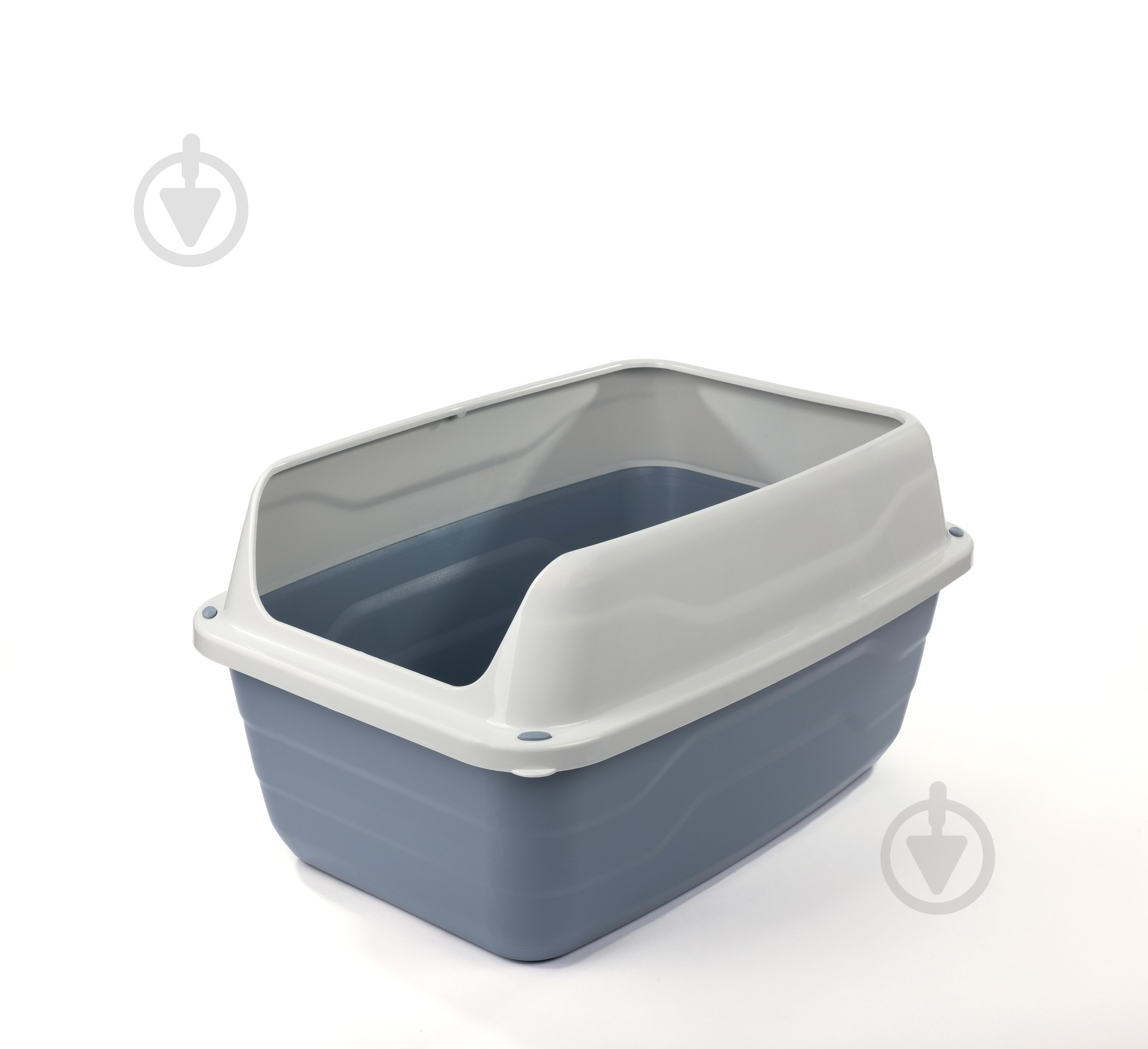 Туалет Georplast з бортиком Colosseo, без сітки, з рамкою, синій 56х40х30 - фото 1 Туалет Georplast з бортиком Colosseo, без сітки, з рамкою, синій 56х40х30 - фото 1