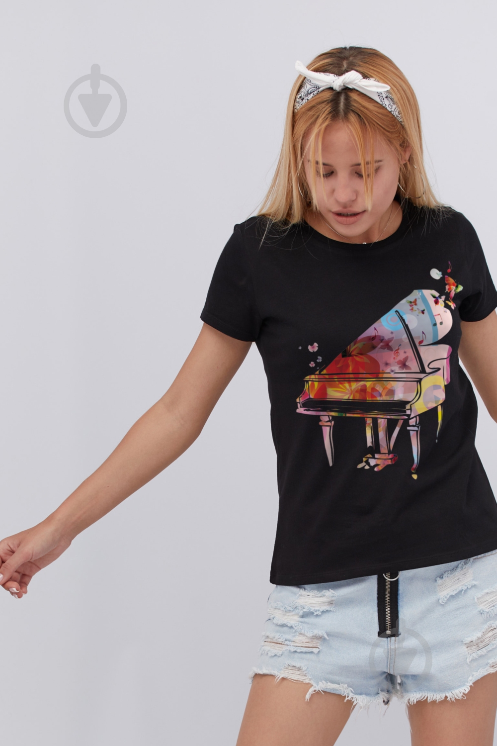 Футболка YAPPI Basic WB1014 р.M чорний - фото 1