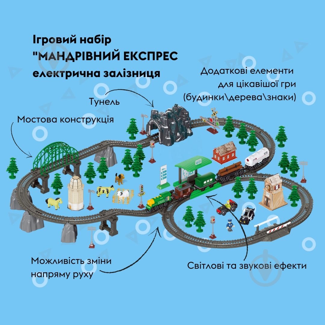 Железная дорога OTAMANKO Путешествующий Экспресс зеленый 532.03.22 - фото 2 Железная дорога OTAMANKO Путешествующий Экспресс зеленый 532.03.22 - фото 2