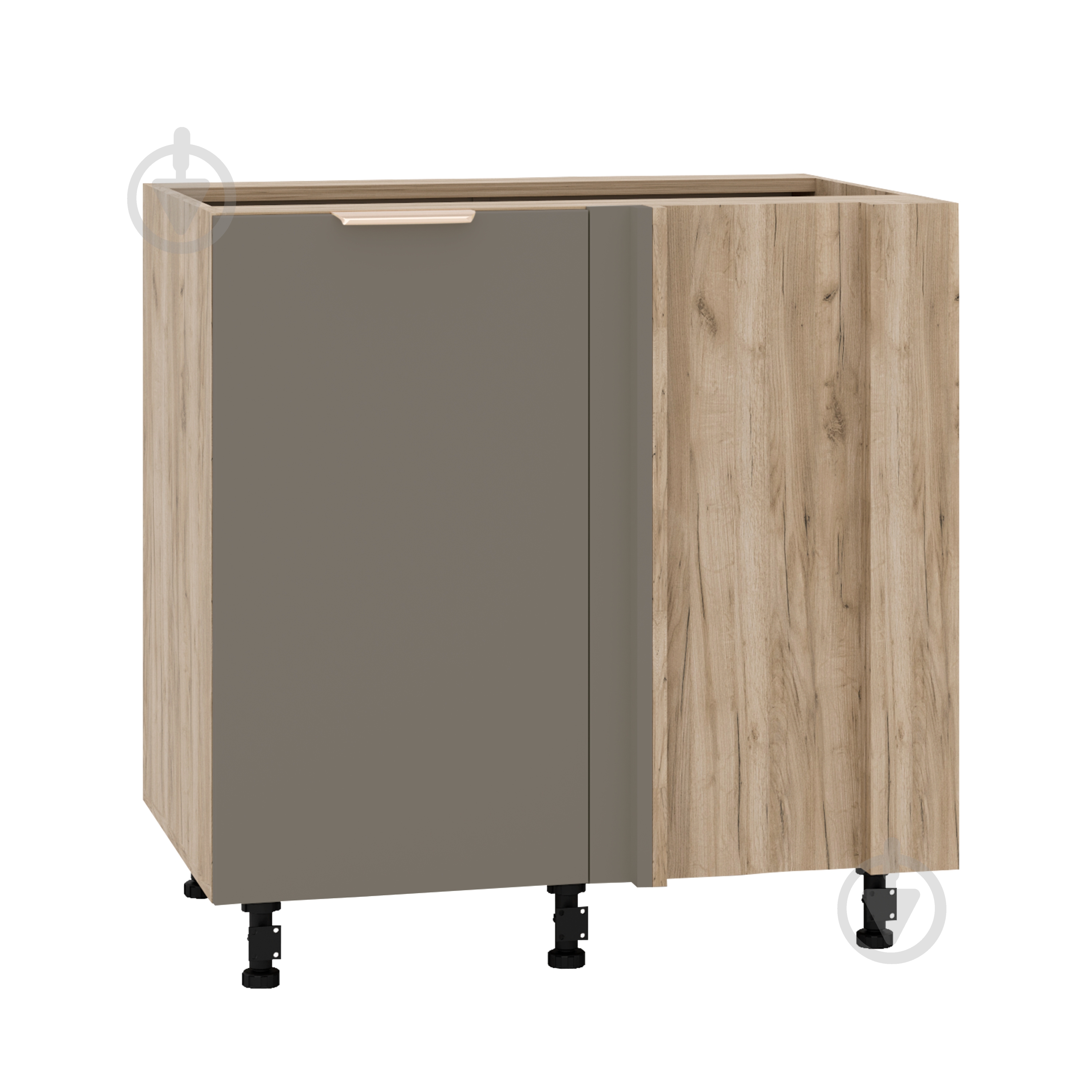 Тумба нижня кутова щит 80/82 MC Natura Товтри тауп грей/дуб крафт сірий LuxeForm - фото 1