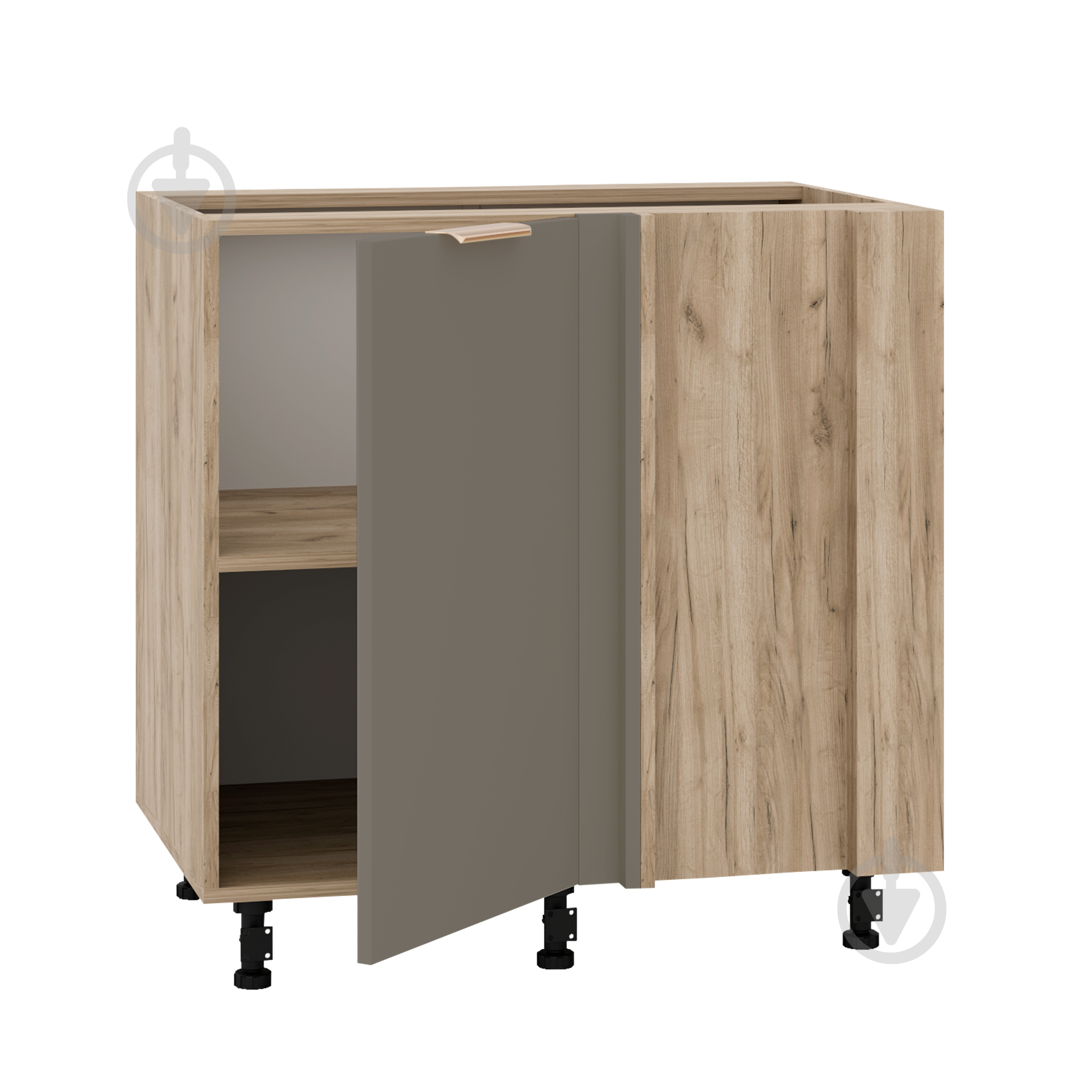 Тумба нижня кутова щит 80/82 MC Natura Товтри тауп грей/дуб крафт сірий LuxeForm - фото 2