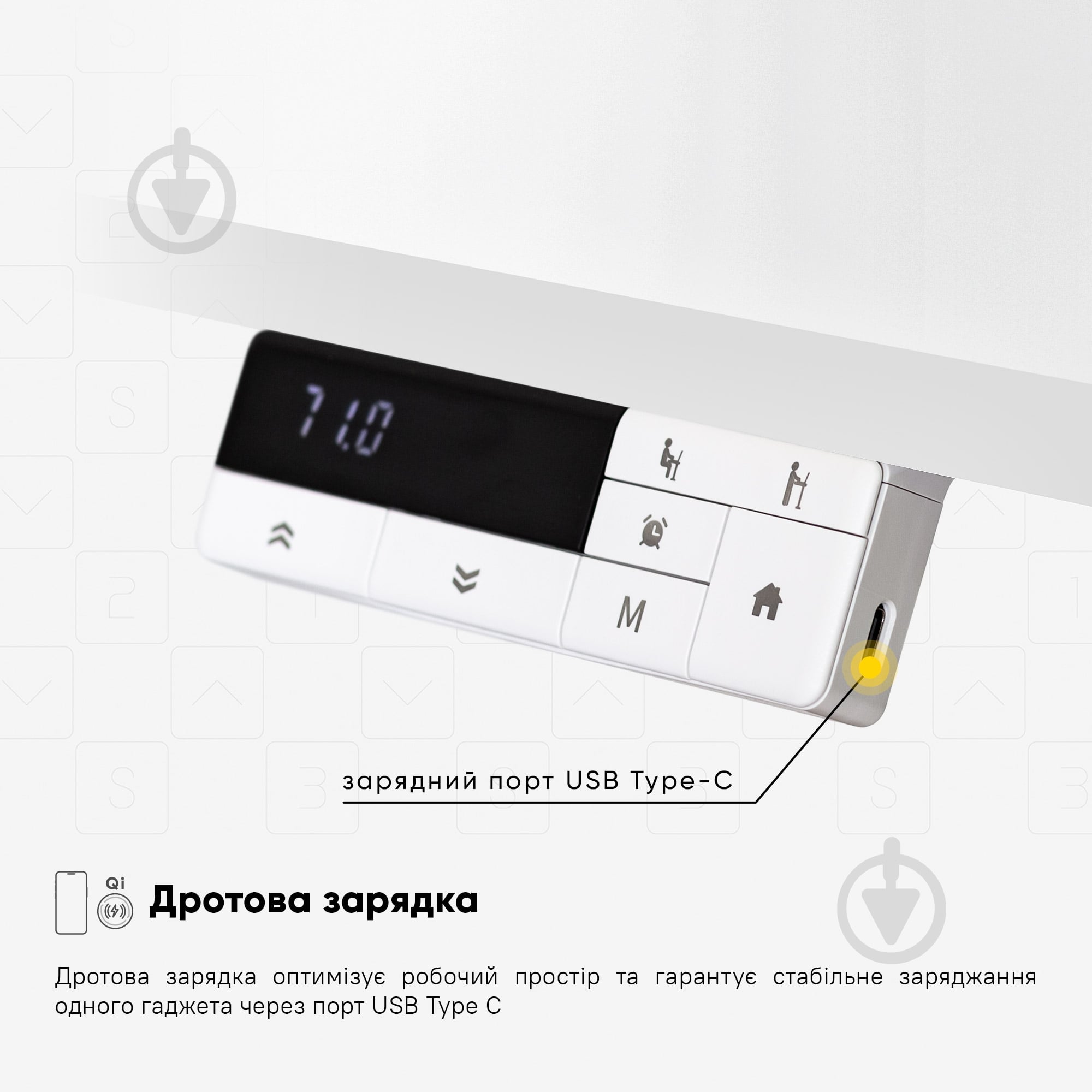 Стол компьютерный Mealux PowerDesk Lite White (EVO-201 Lite W/W) - фото 5