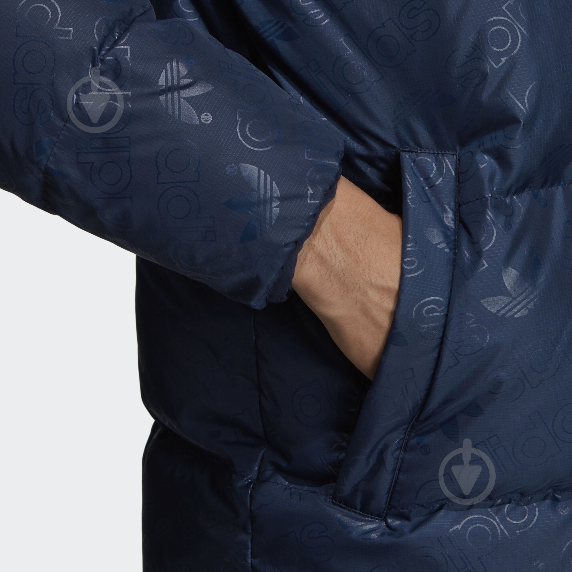 Пуховик мужской Adidas H JACKET DOWN ED5840 р.S темно-синий - фото 9