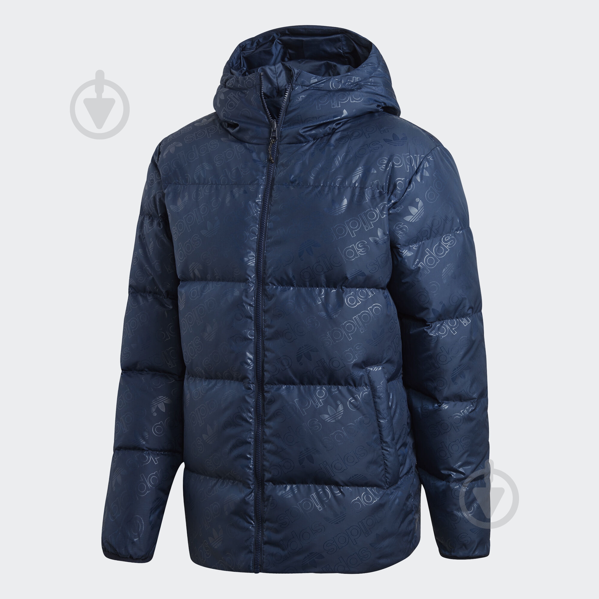 Пуховик мужской Adidas H JACKET DOWN ED5840 р.S темно-синий - фото 1