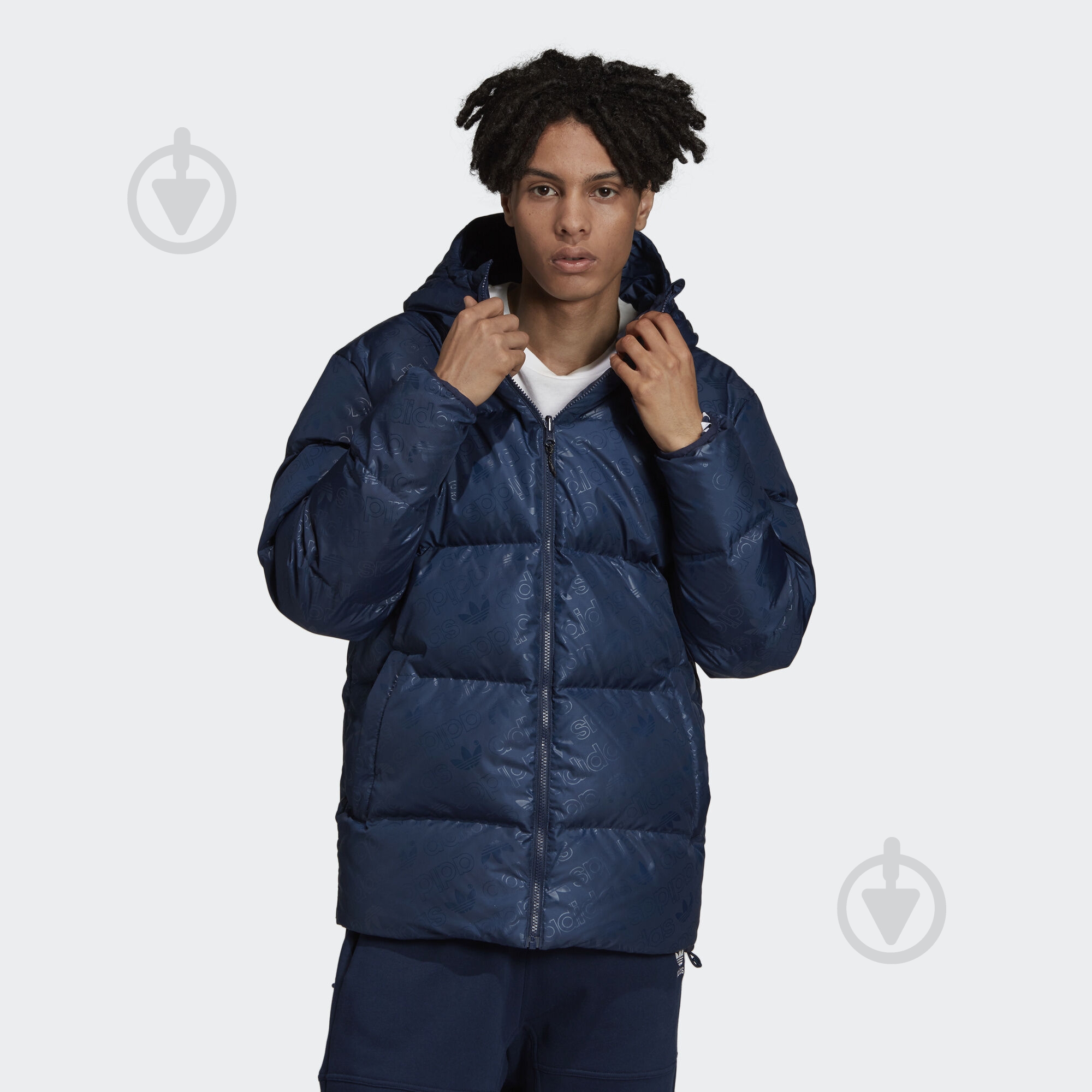 Пуховик мужской Adidas H JACKET DOWN ED5840 р.S темно-синий - фото 3