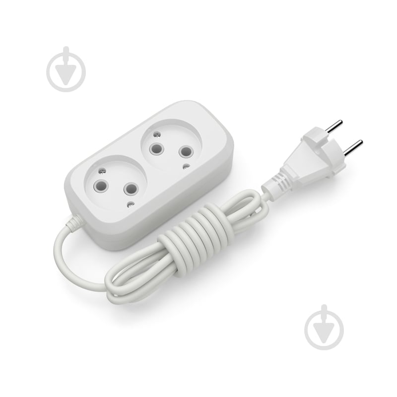 Удлинитель Electrum без заземления 2 гн. белый 3 м C-ES-1783 - фото 1