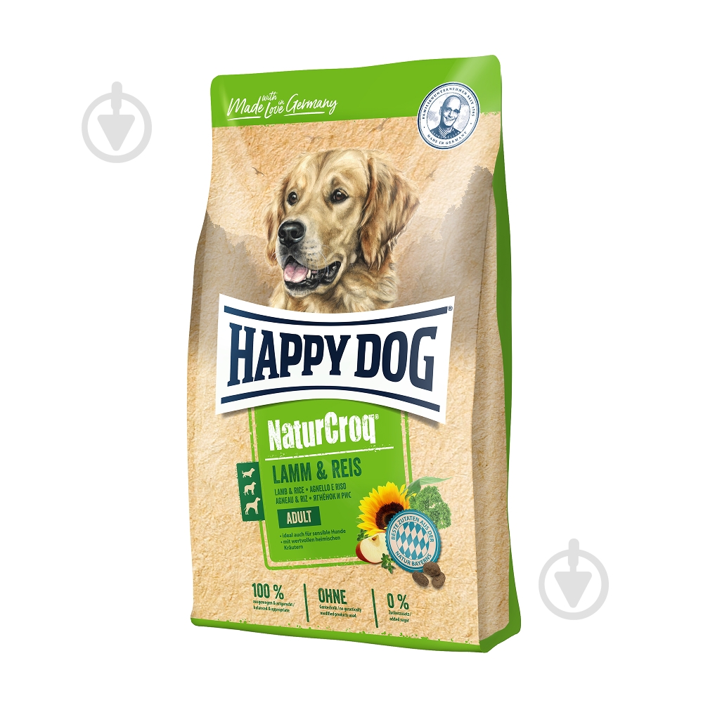 Корм сухий HappyDog Natur Croq з ягням і рисом 15 кг - фото 1 Корм сухий HappyDog Natur Croq з ягням і рисом 15 кг - фото 1