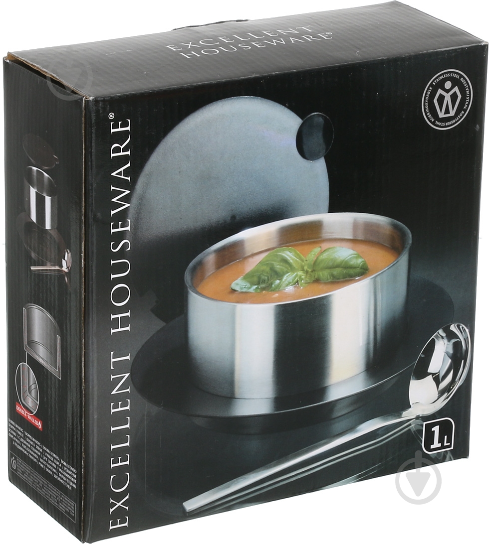Супница Excellent Houseware на подставке 1 л - фото 6 Супница Excellent Houseware на подставке 1 л - фото 6