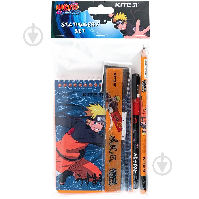 Набор канцелярский KITE 4 предмета Naruto - фото 1 Набор канцелярский KITE 4 предмета Naruto - фото 1