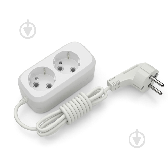 Удлинитель Electrum с заземлением 2 гн. белый 5 м C-ES-1789 - фото 1