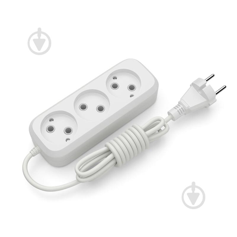Подовжувач Electrum без заземлення 3 гн. білий 1,5 м C-ES-1785 - фото 1 Подовжувач Electrum без заземлення 3 гн. білий 1,5 м C-ES-1785 - фото 1
