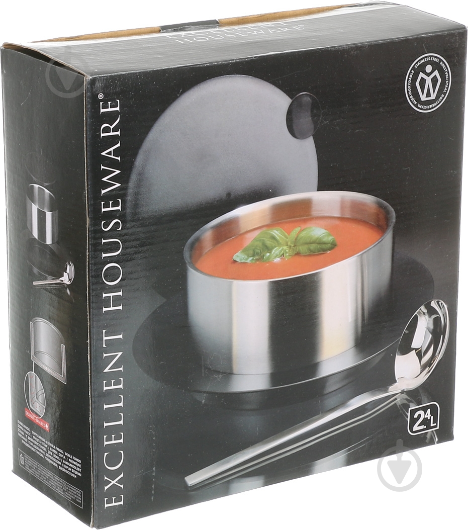 Супница Excellent Houseware на подставке 2,4 л - фото 6 Супница Excellent Houseware на подставке 2,4 л - фото 6