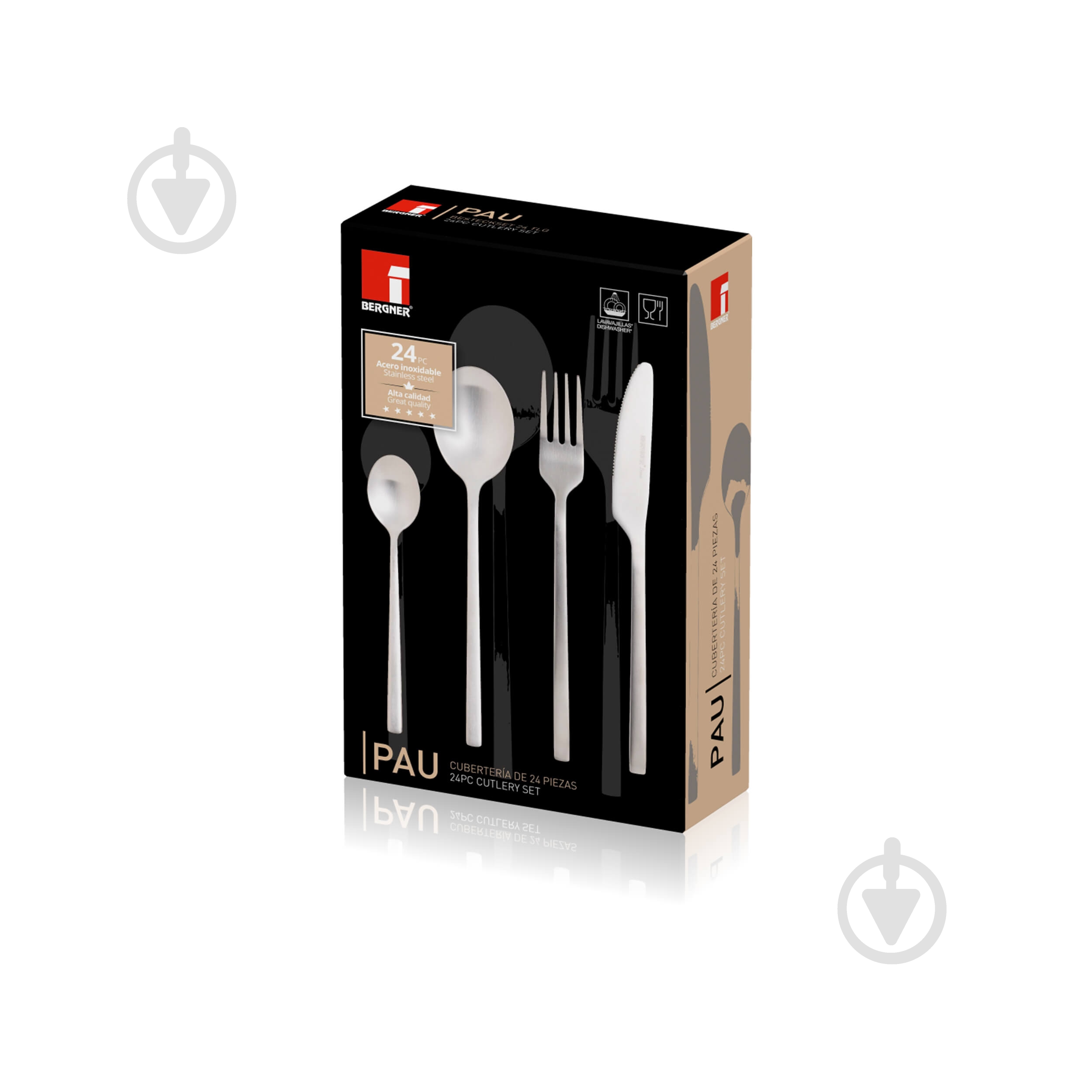 Набор столовых приборов Bergner Pau matt 24 предмети BG-45095-MM - фото 3