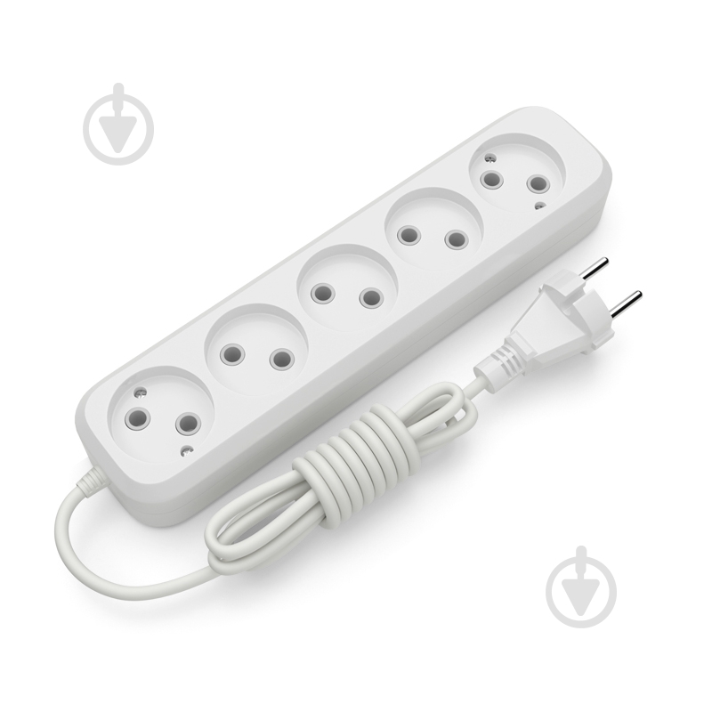 Удлинитель Electrum без заземления 5 гн. белый 5 м C-ES-1817 - фото 1
