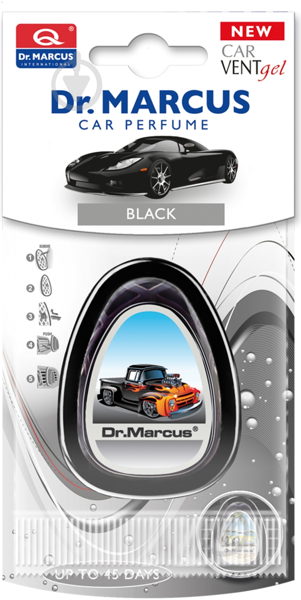 Ароматизатор на дефлектор  DR. MARCUS Car Vent Gel black - фото 1