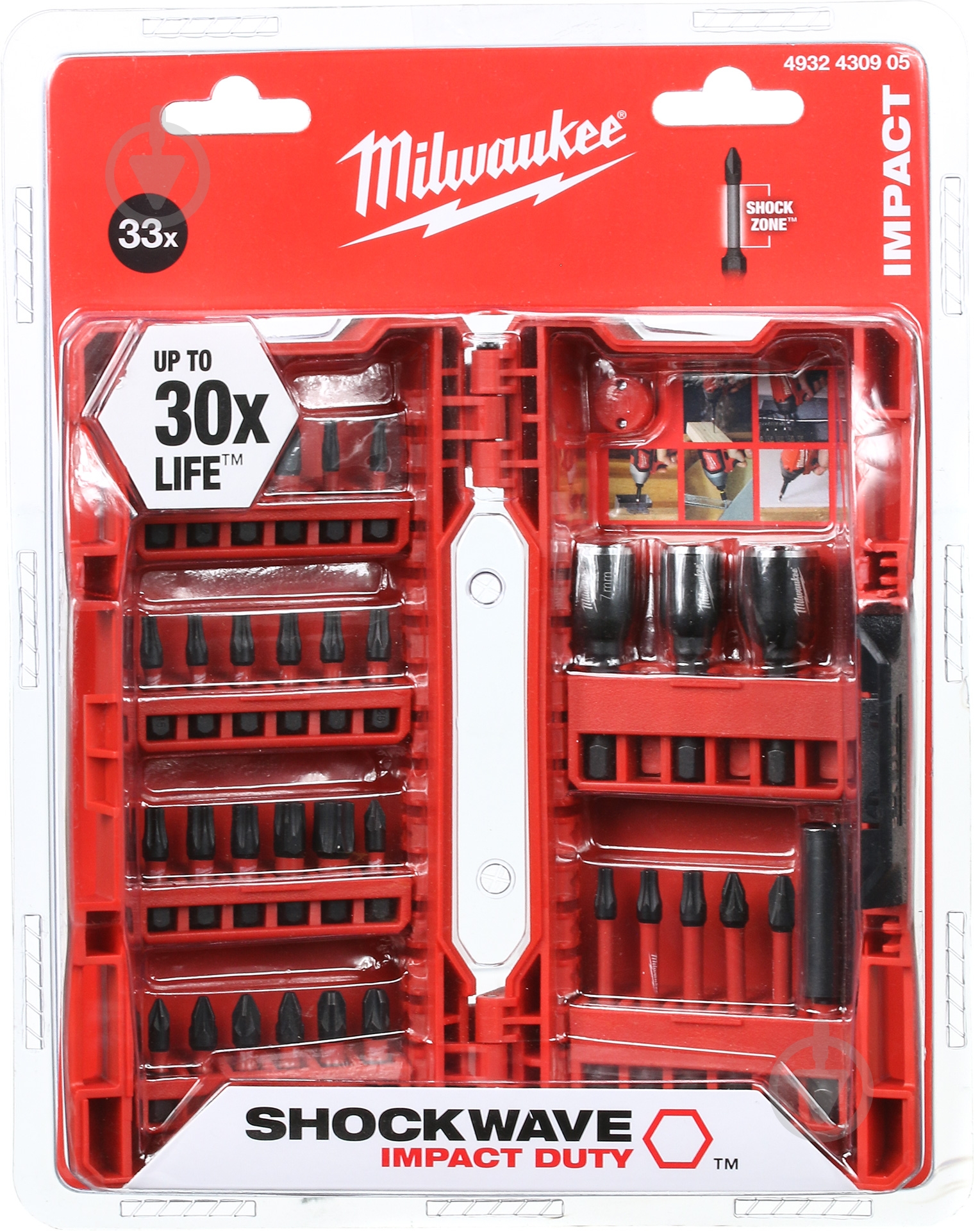 Набор бит Milwaukee Shockwave Impact Duty 33 шт. 4932430905 - фото 1