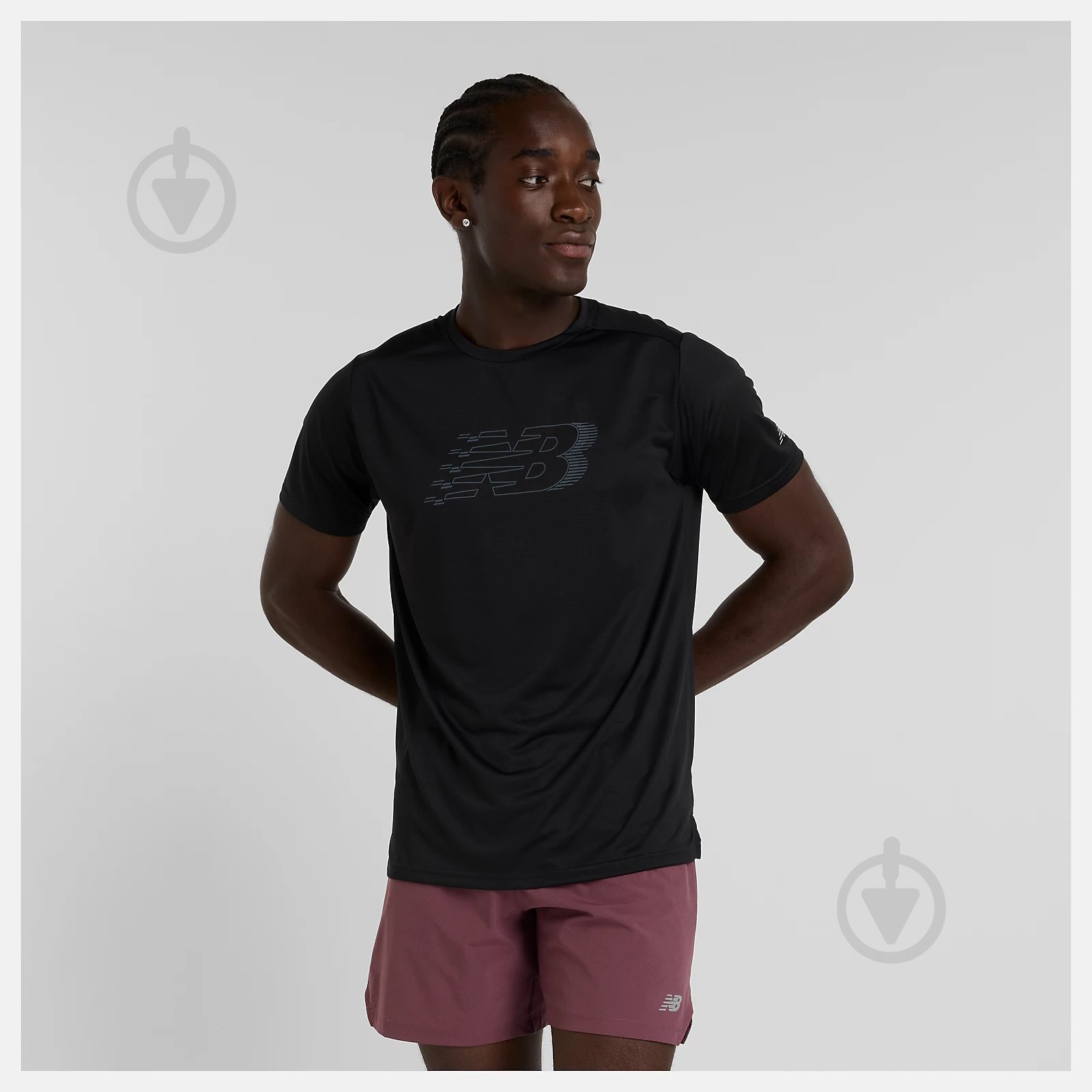 Футболка New Balance Sport Essentials Printed Run MT51206BK р.2XL черный - фото 1