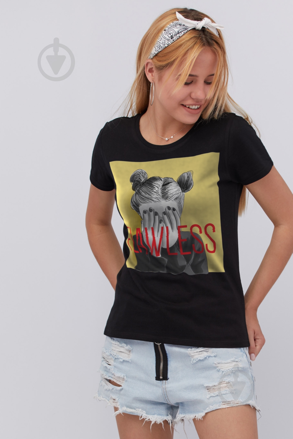 Футболка YAPPI Basic WB1011 р.S черный - фото 1