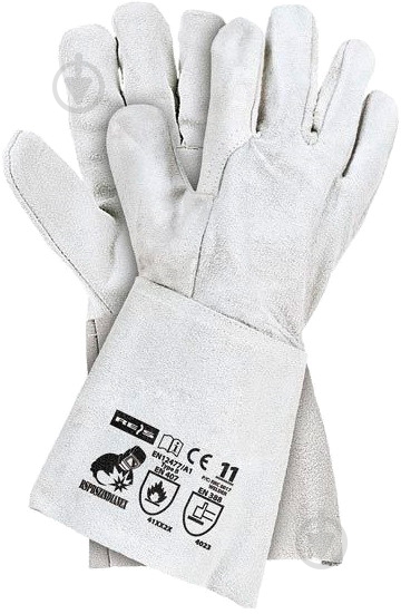 Краги Reis сварщика с покрытием кожа 2XL (11) RSPBSZINDIANEX JS 11 - фото 1