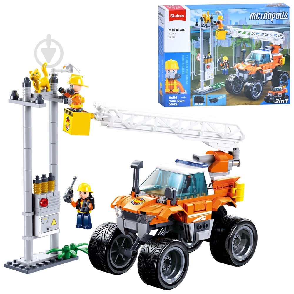 Конструктор Sluban Електричний стовп M38-B1288 - фото 1 Конструктор Sluban Електричний стовп M38-B1288 - фото 1