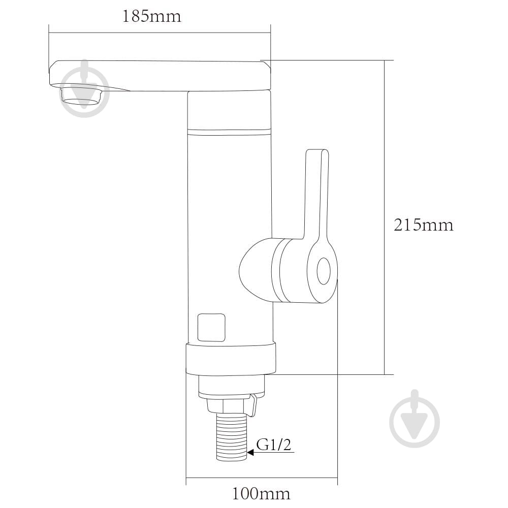 Електроводонагрівач проточний Aquatica s91 3.0кВт для кухни гусак прямой на гайке (W) HZ-6B243W - фото 2
