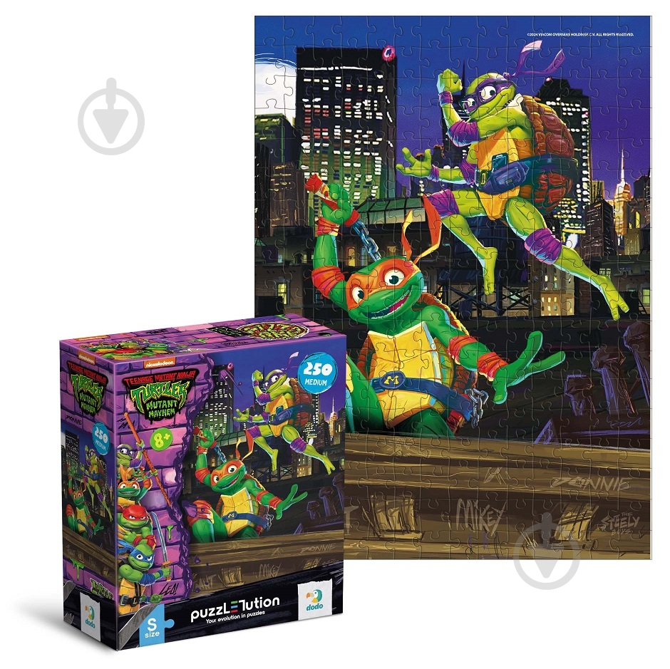 Пазл DoDo Medium-S TMNT. Донателло и Микеланджело 250 элементов 200529 - фото 2 Пазл DoDo Medium-S TMNT. Донателло и Микеланджело 250 элементов 200529 - фото 2