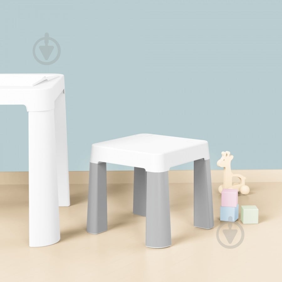 Табурет ТехноК 0860 бело-серый - фото 4