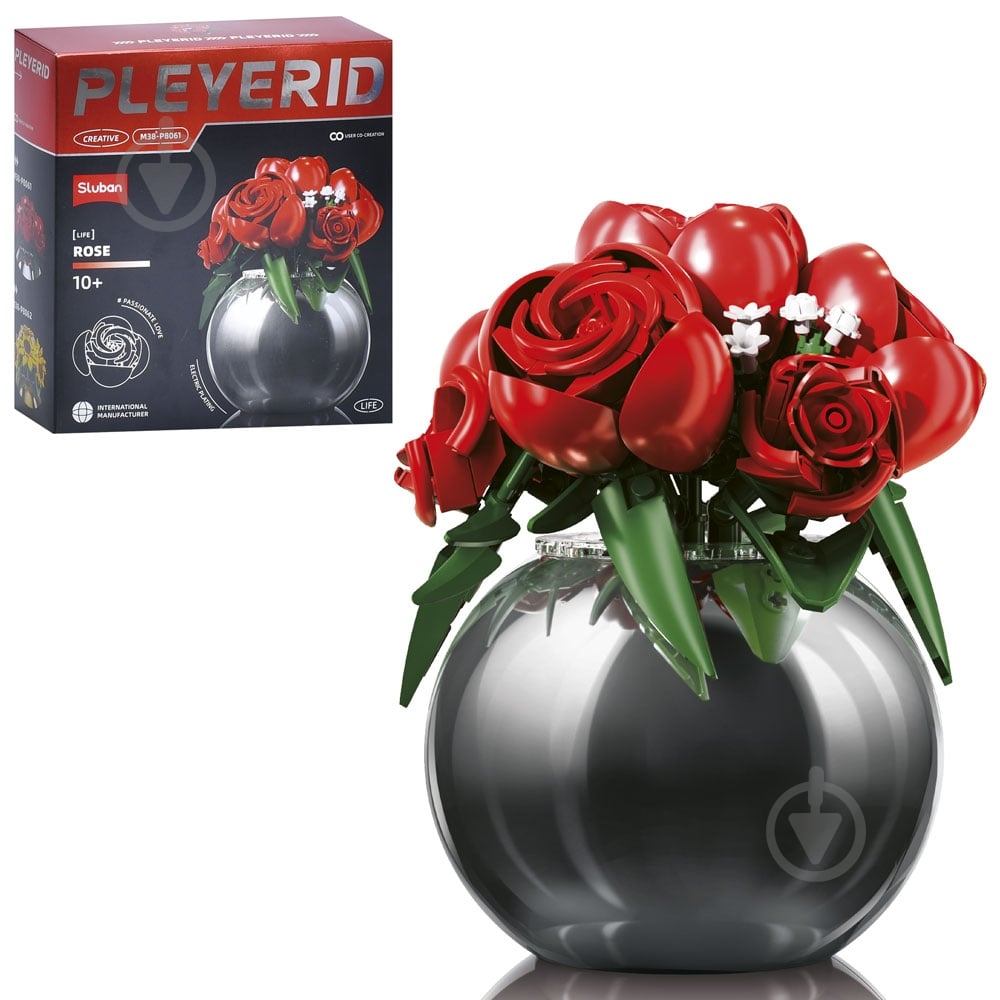 Конструктор Sluban Квіти у вазі троянди M38-P8061 - фото 1