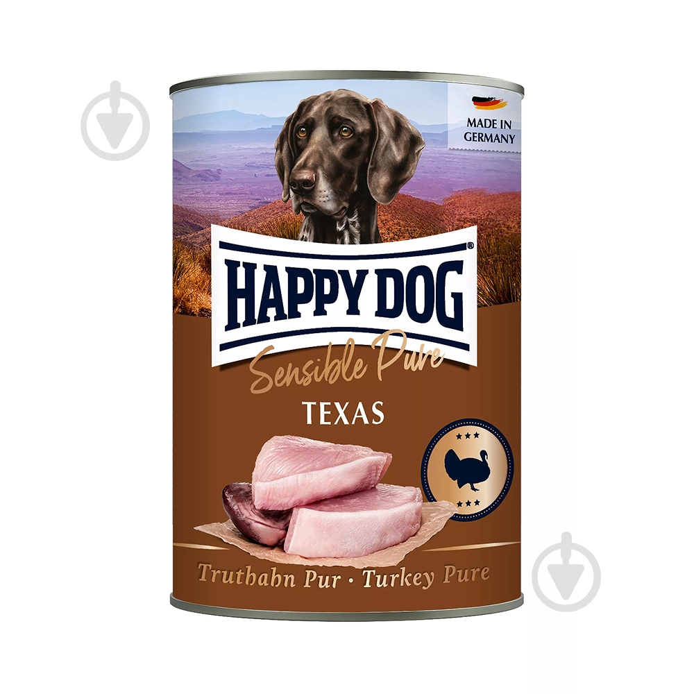 Корм влажный HappyDog Sensible Pure с индейкой 800 г - фото 1 Корм влажный HappyDog Sensible Pure с индейкой 800 г - фото 1